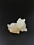 Chinese Nephrite Jade Carving pale green figure of a mythical beast