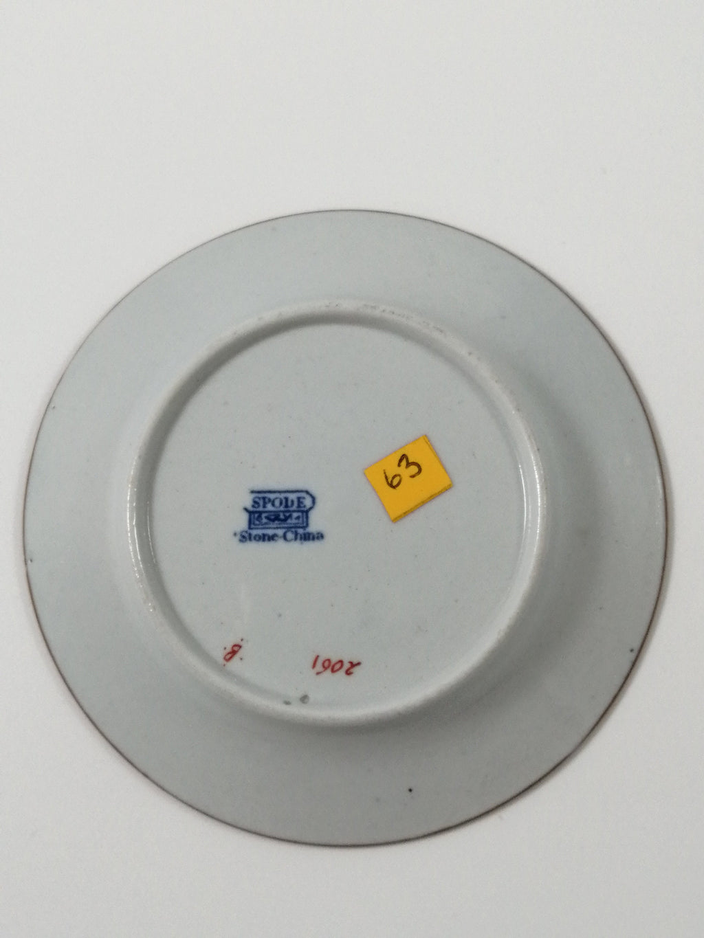 Antique Spode Stone China Coffee Cup & Saucer: Tobacco Leaf Pattern, c. 1810