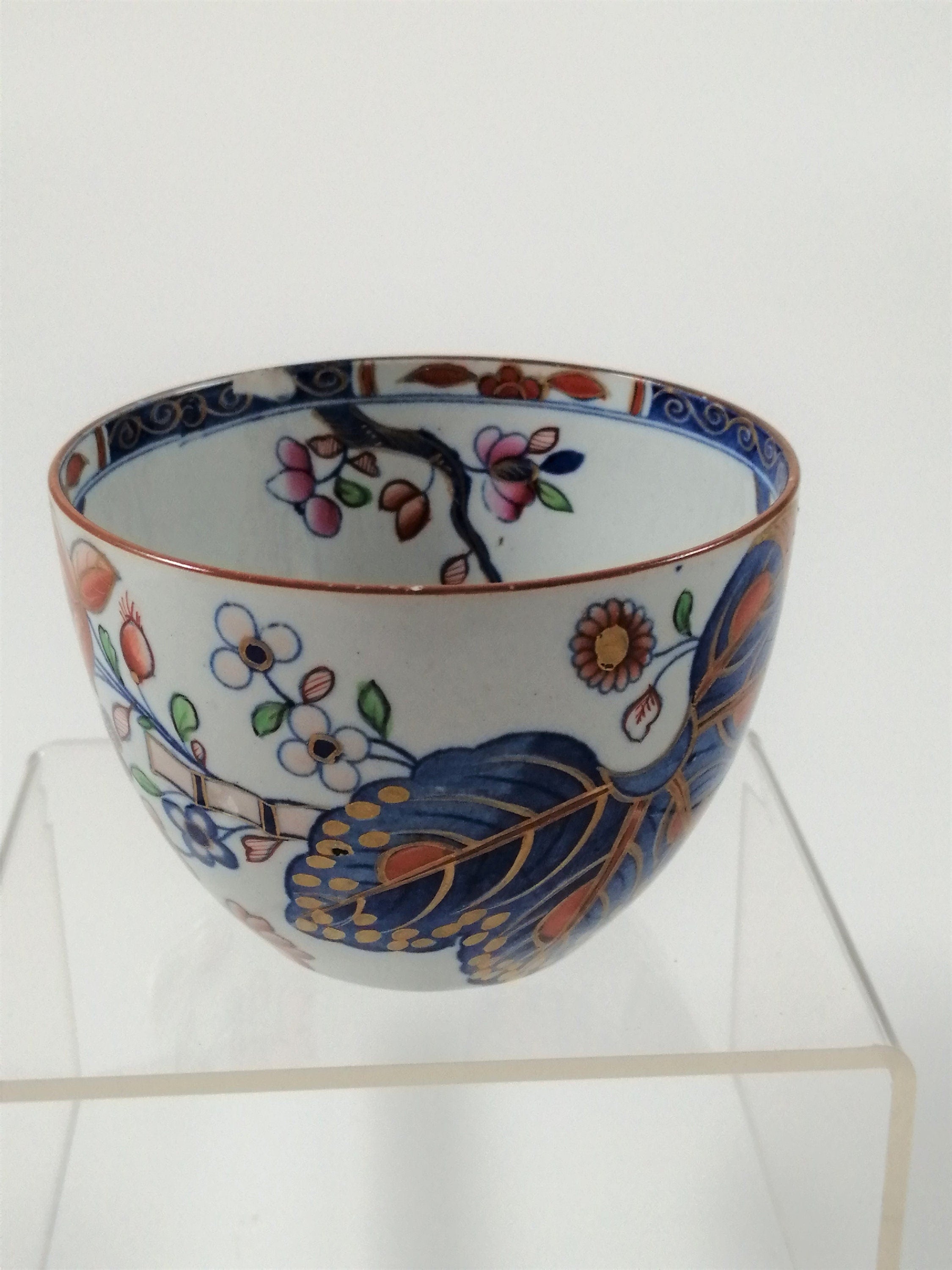 Antique Spode Tea Cup: Tobacco Leaf Pattern, Georgian Porcelain, c. 1810