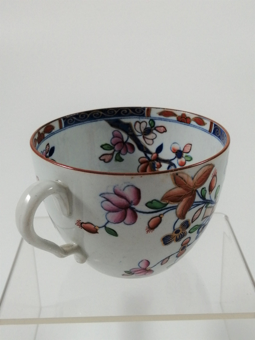 Antique Spode Tea Cup: Tobacco Leaf Pattern, Georgian Porcelain, c. 1810