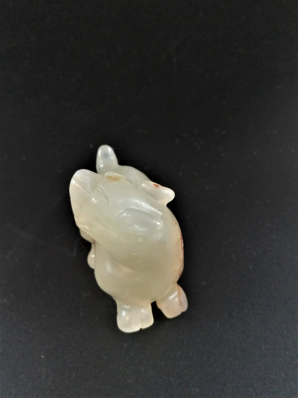 Chinese Nephrite Jade Carving pale green figure of a mythical beast