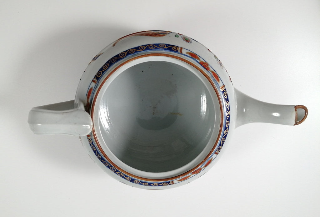 Antique Spode Stone China Teapot: Tobacco Leaf Pattern, c. 1810 Georgian Teaware