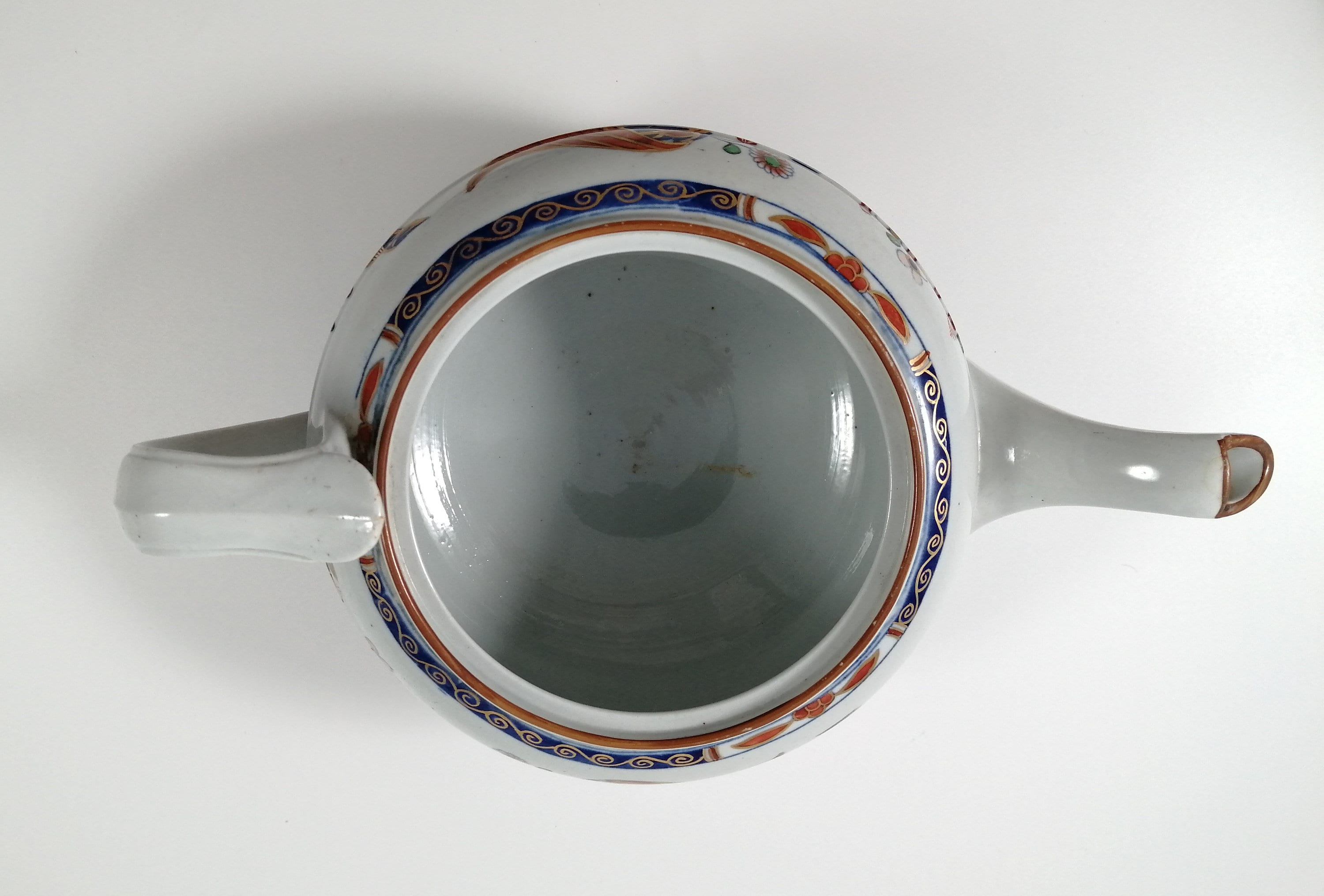 Antique Spode Stone China Teapot: Tobacco Leaf Pattern, c. 1810 Georgian Teaware