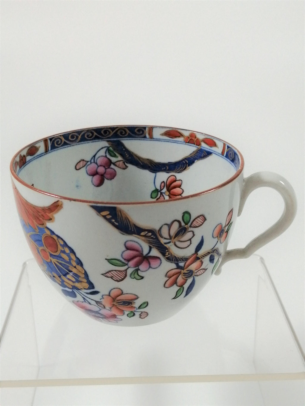 Antique Spode Tea Cup: Tobacco Leaf Pattern, Georgian Porcelain, c. 1810