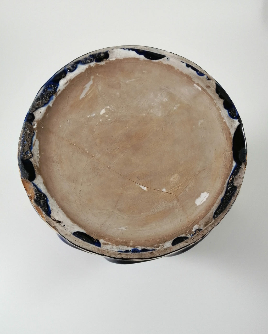 Rare Mason's Ironstone Wine Cooler: Gold Posies & Birds, Cobalt Blue, c. 1820