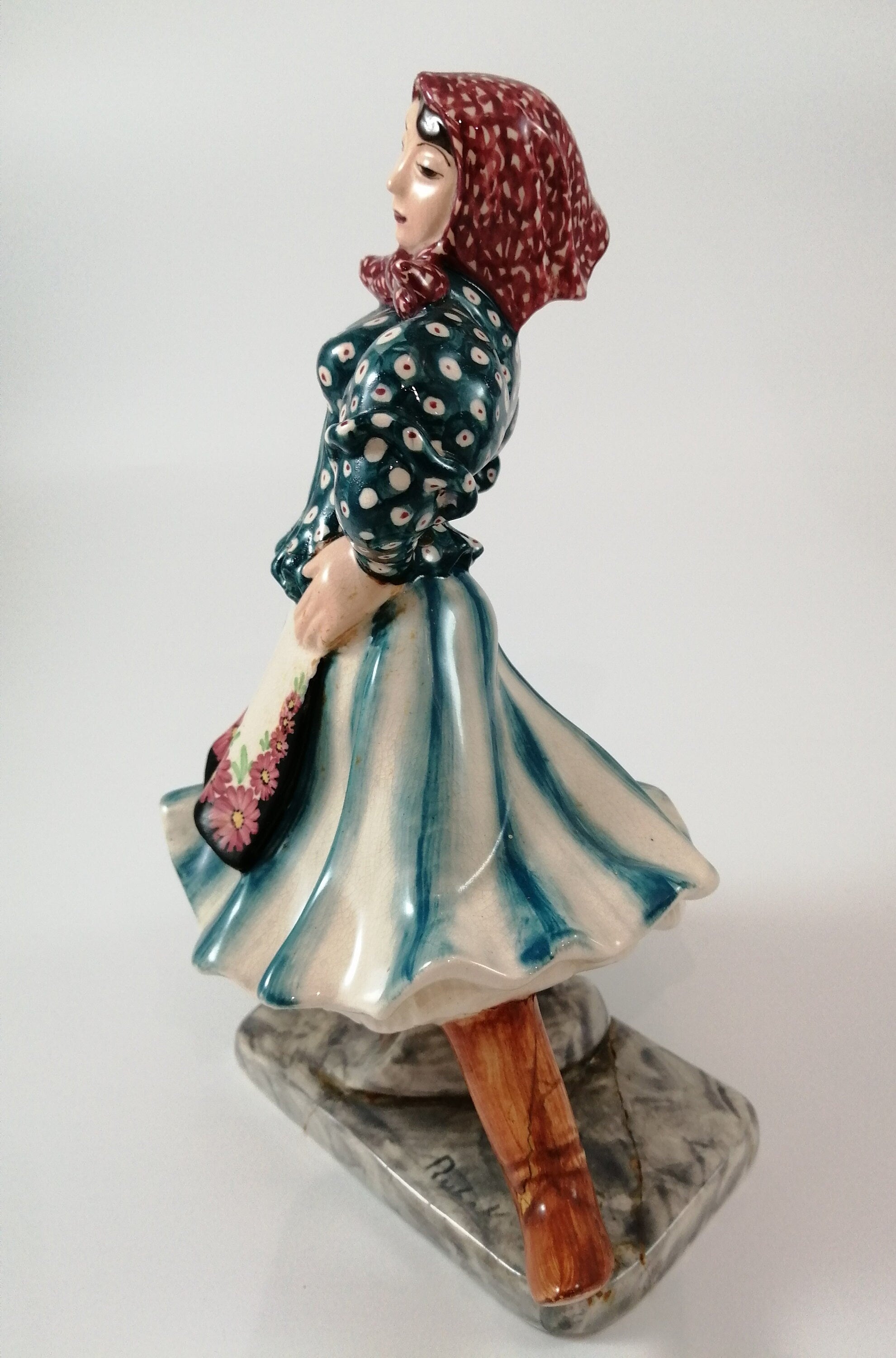 Goldscheider Cossack Figurines: Art Deco Staffordshire Pottery, c 1940s