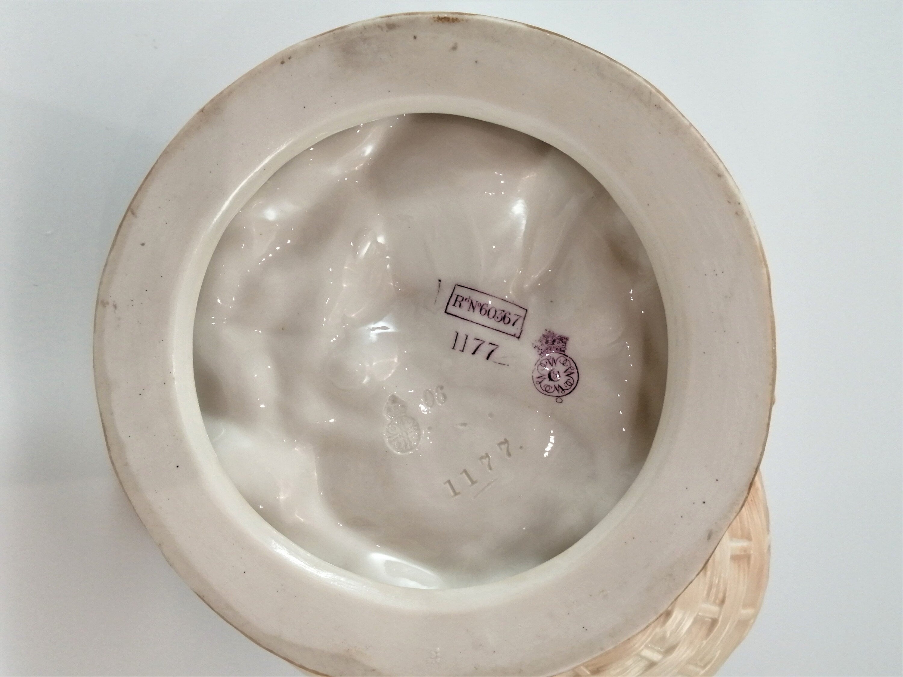 Royal Worcester Figurine: James Hadley Boy in Tree Bonbon Dish, 1889