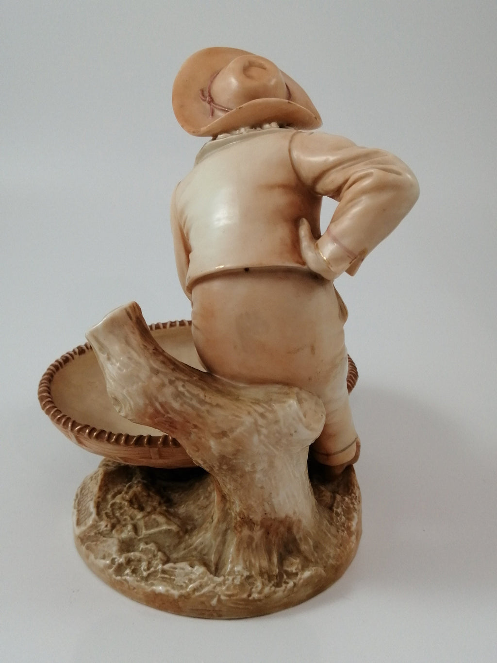Royal Worcester Figurine: James Hadley Boy in Tree Bonbon Dish, 1889