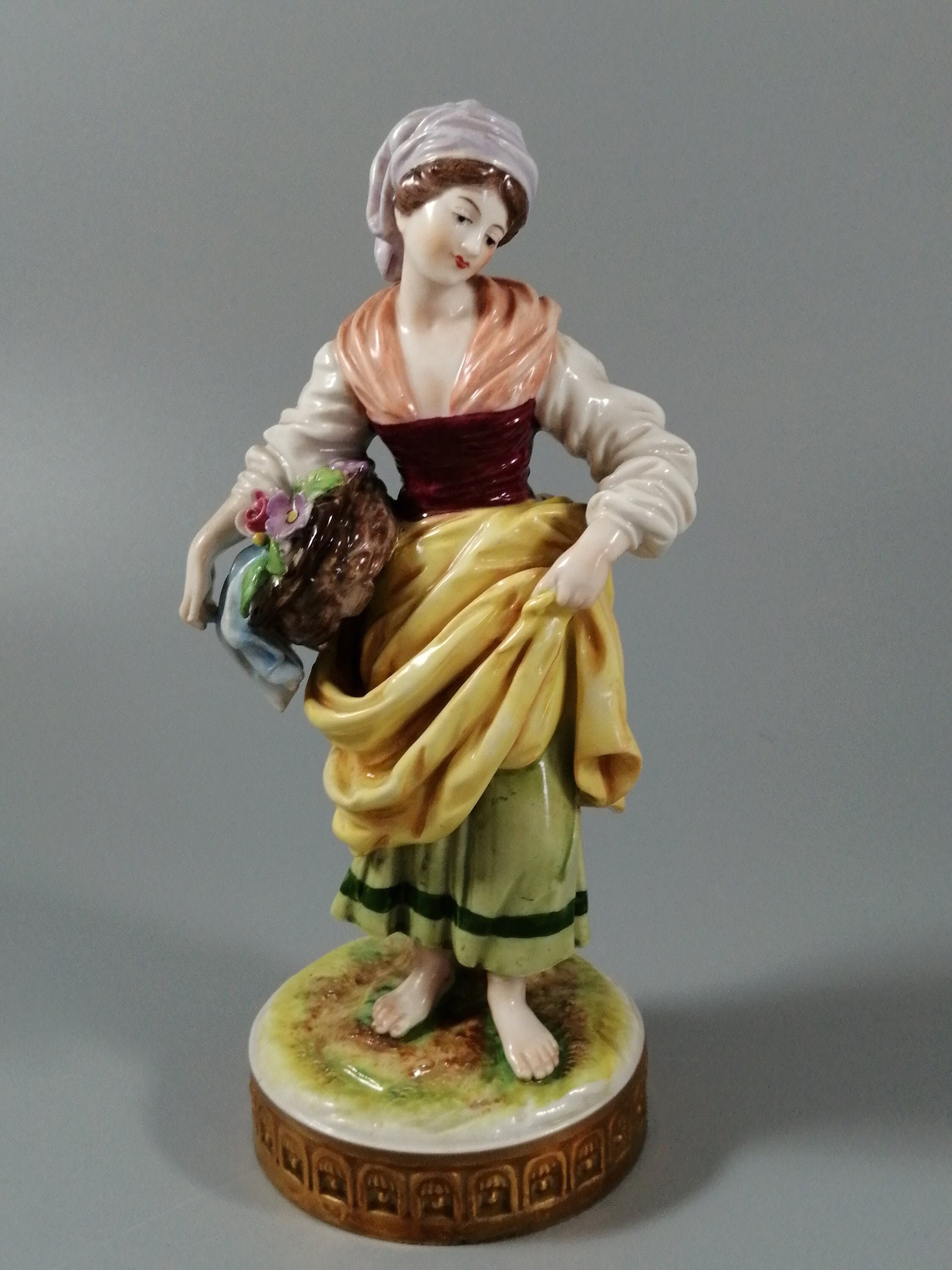 Antique porcelain figurine , Capodimonte, 19th century