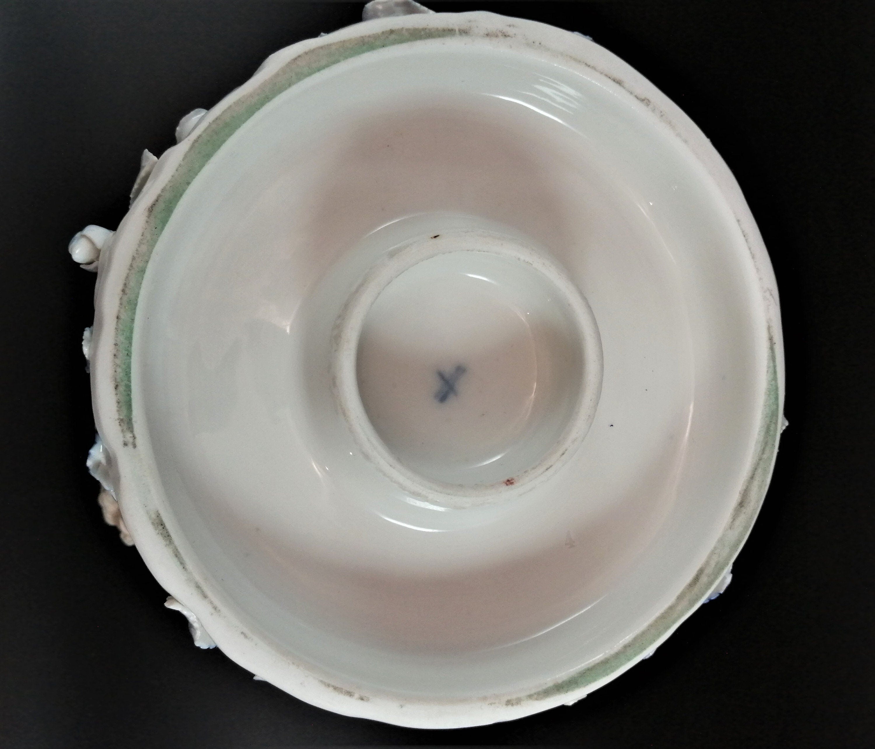 Antique Sitzendorf porcelain vase, late 19th century