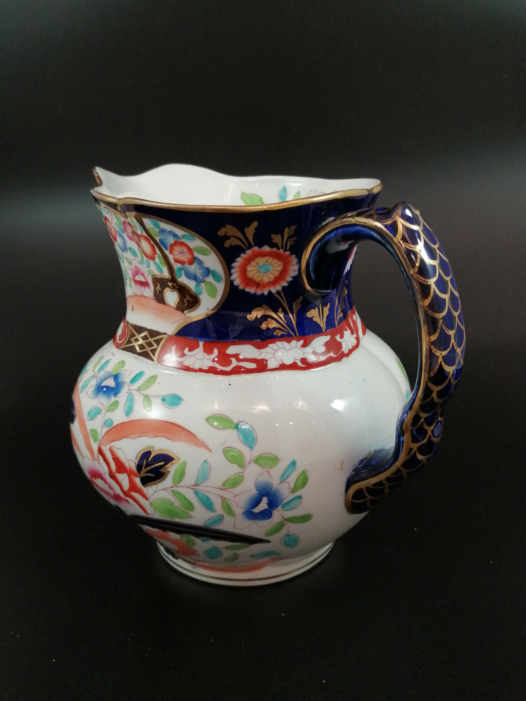 Antique Mason's Ironstone Pitcher and Basin Set: Floral Transferware, c. 1815