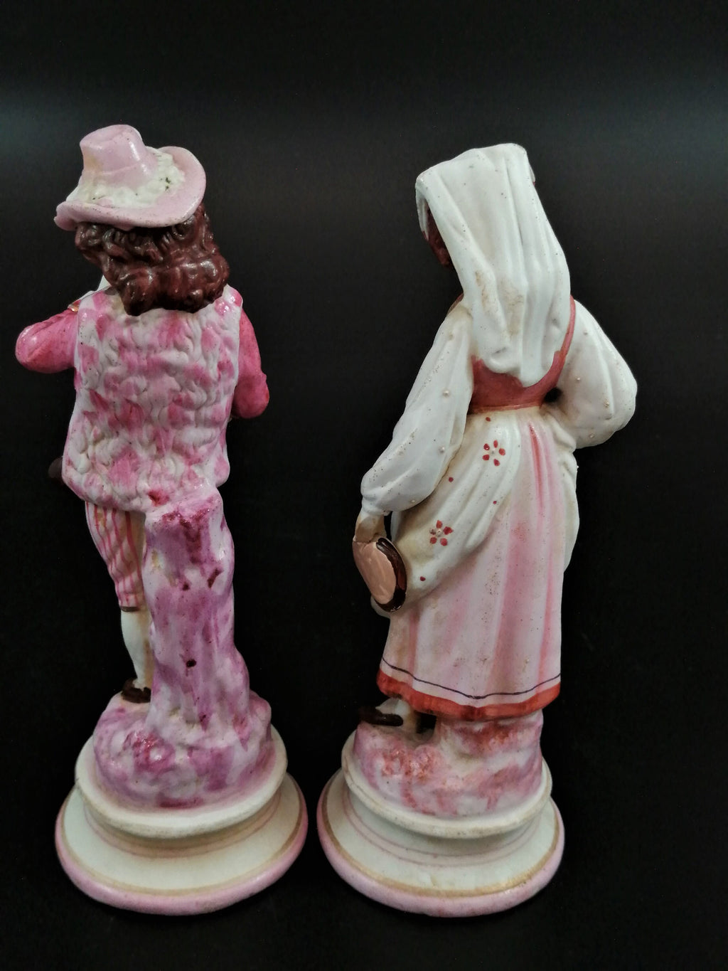 18th Century French Biscuit Porcelain Musicians Figurines: Rococo Decor