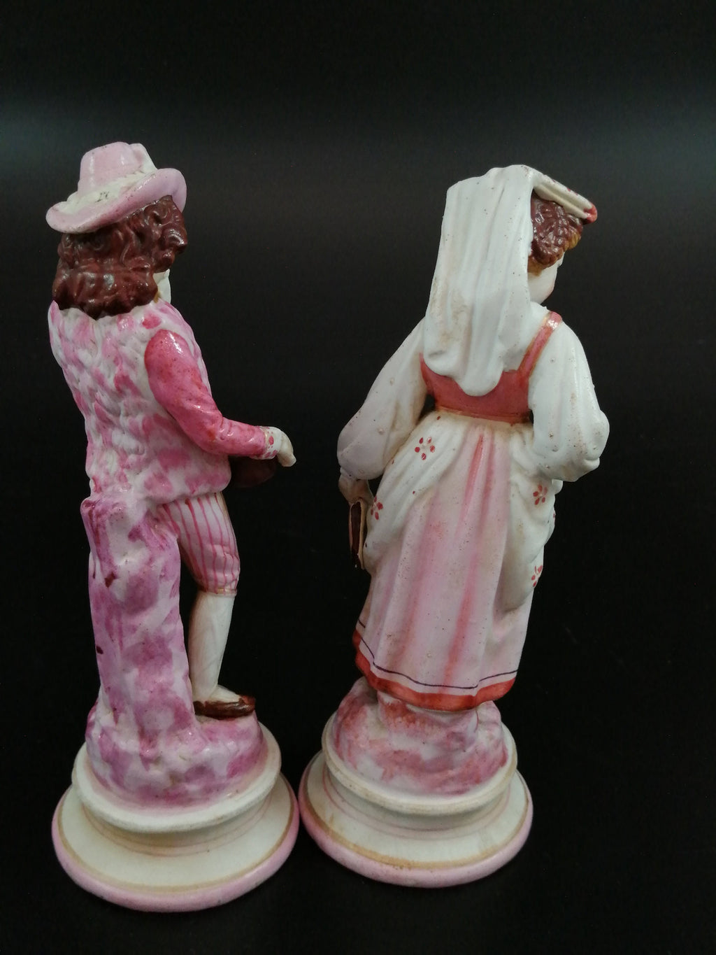 18th Century French Biscuit Porcelain Musicians Figurines: Rococo Decor