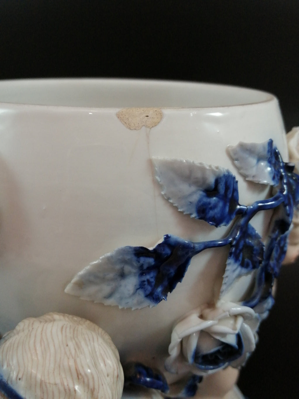 Antique Sitzendorf porcelain vase, late 19th century