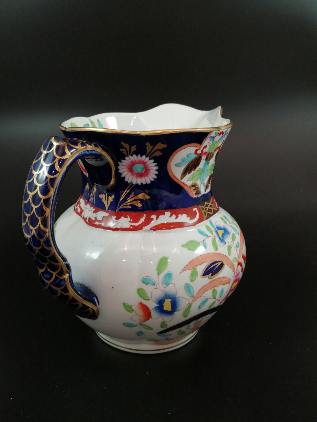 Antique Mason's Ironstone Pitcher and Basin Set: Floral Transferware, c. 1815