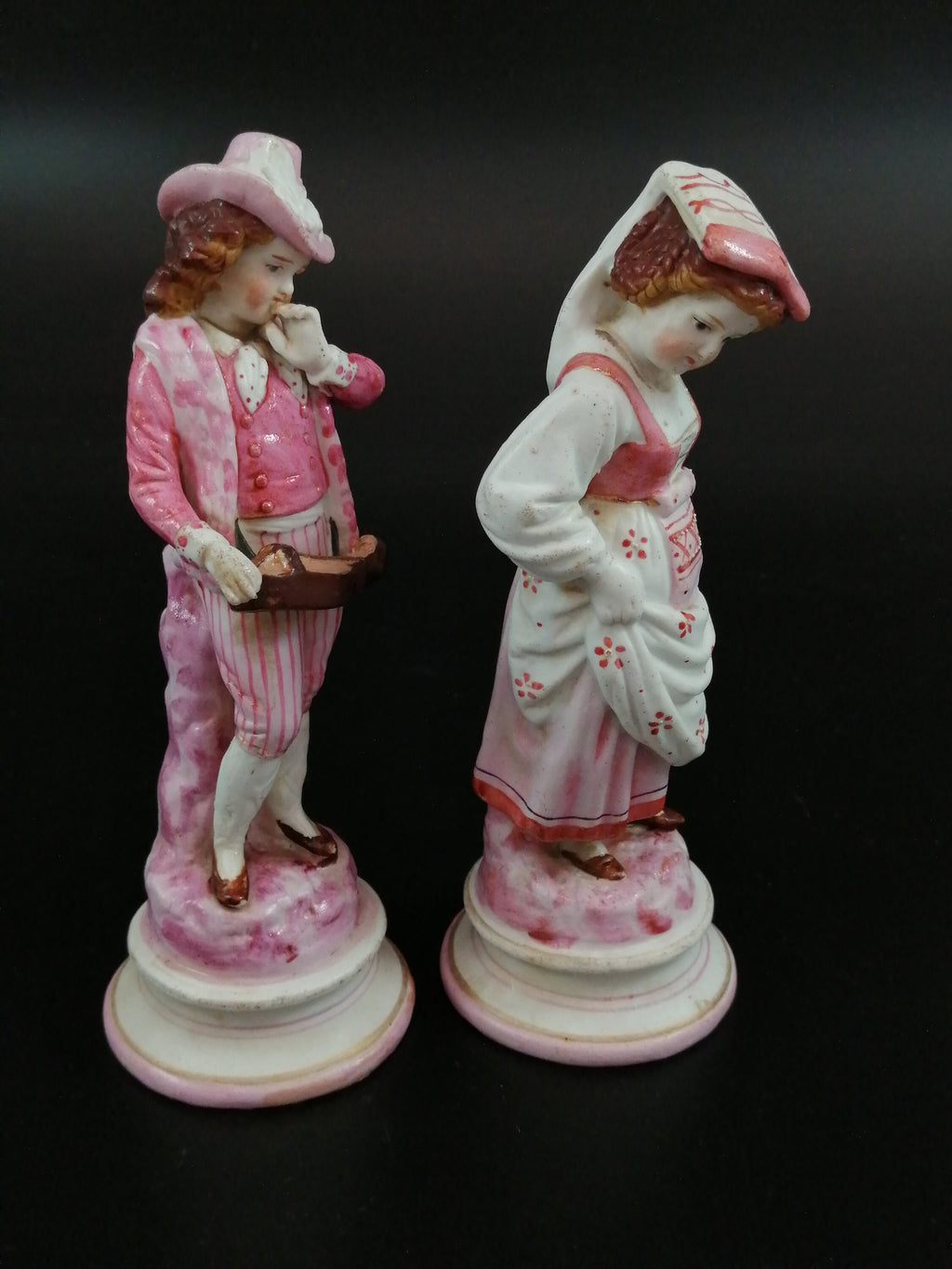 18th Century French Biscuit Porcelain Musicians Figurines: Rococo Decor