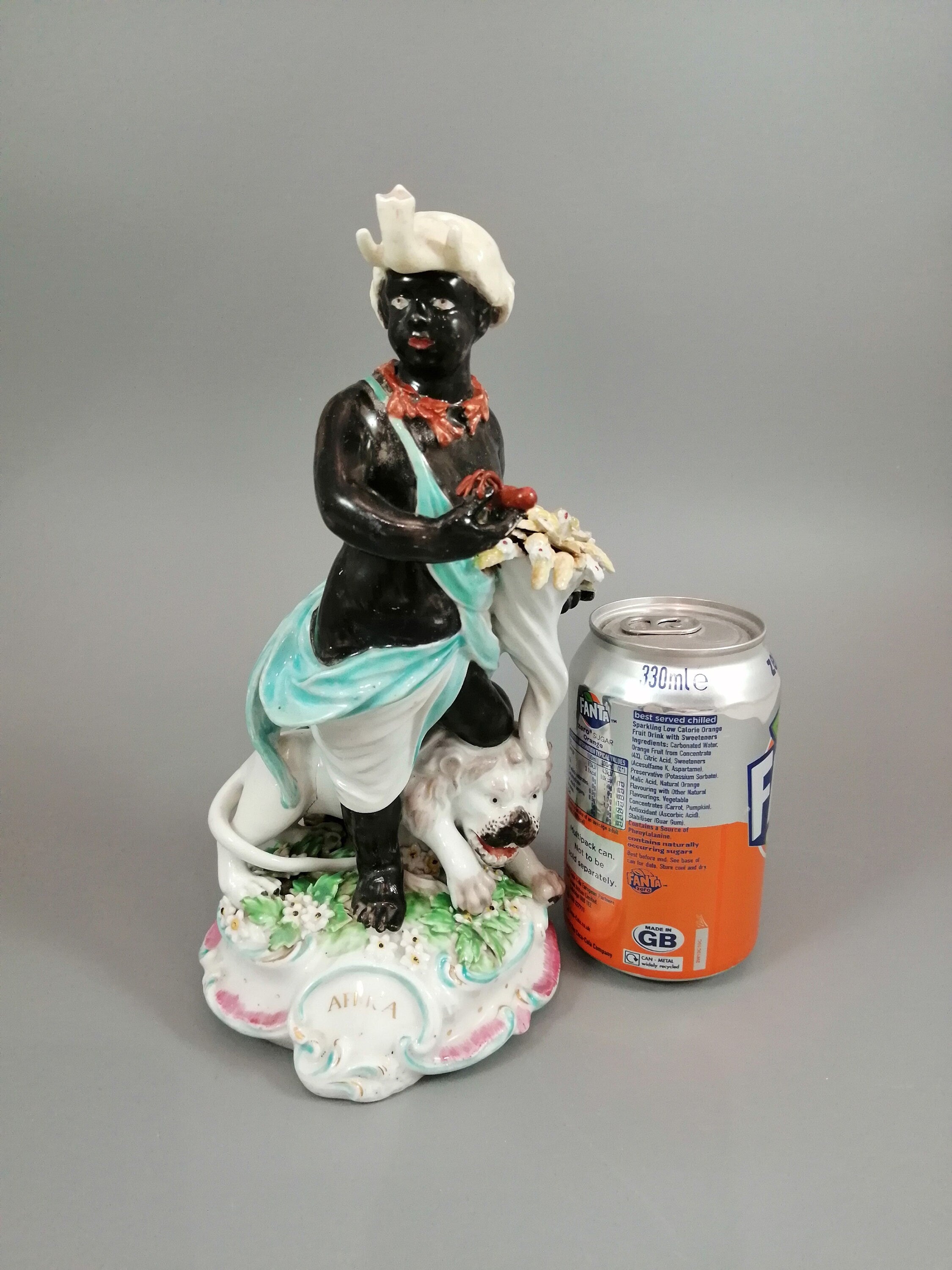 Derby Porcelain "Africa" Figurine: 18th Century English Soft-Paste