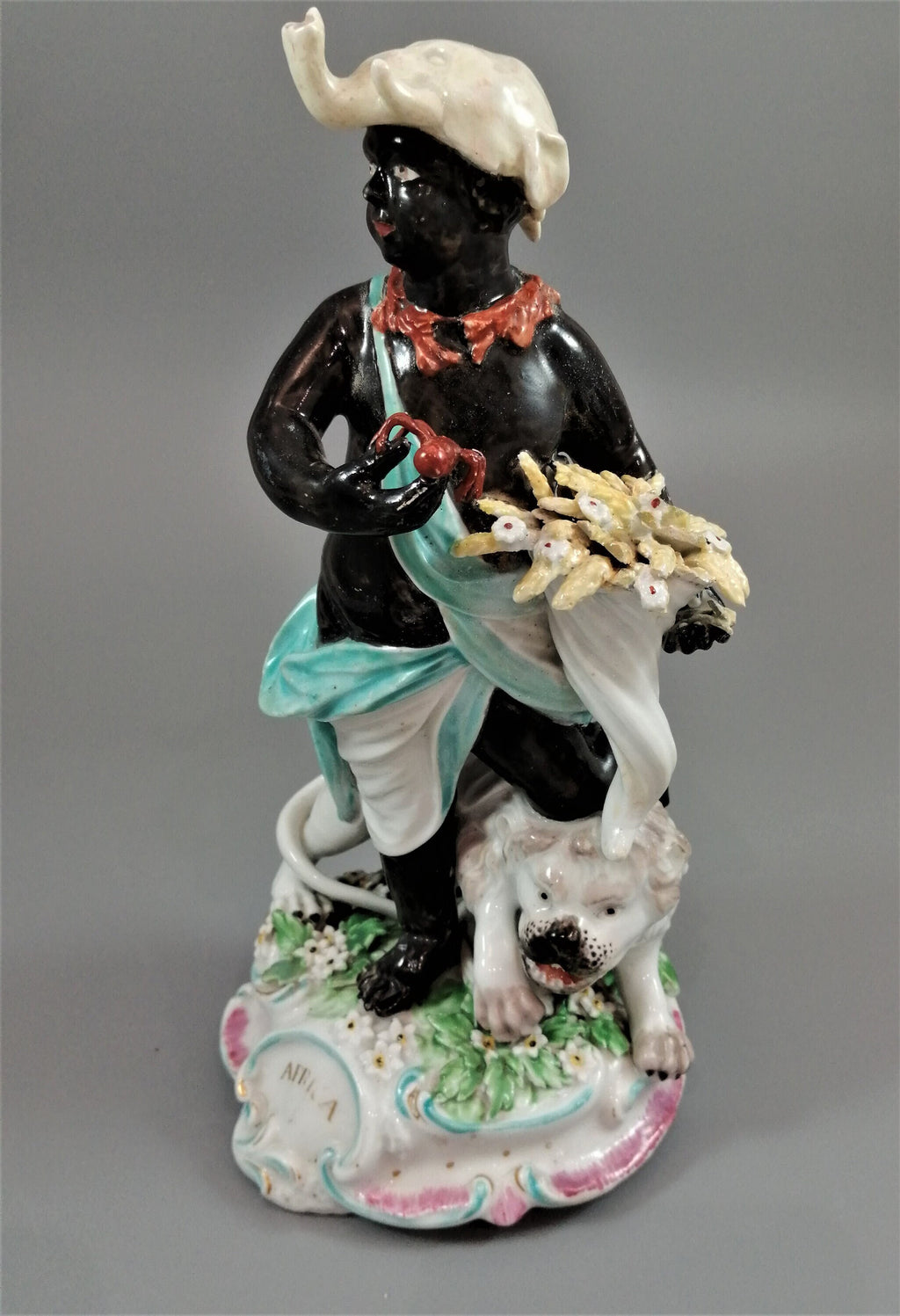 Derby Porcelain "Africa" Figurine: 18th Century English Soft-Paste