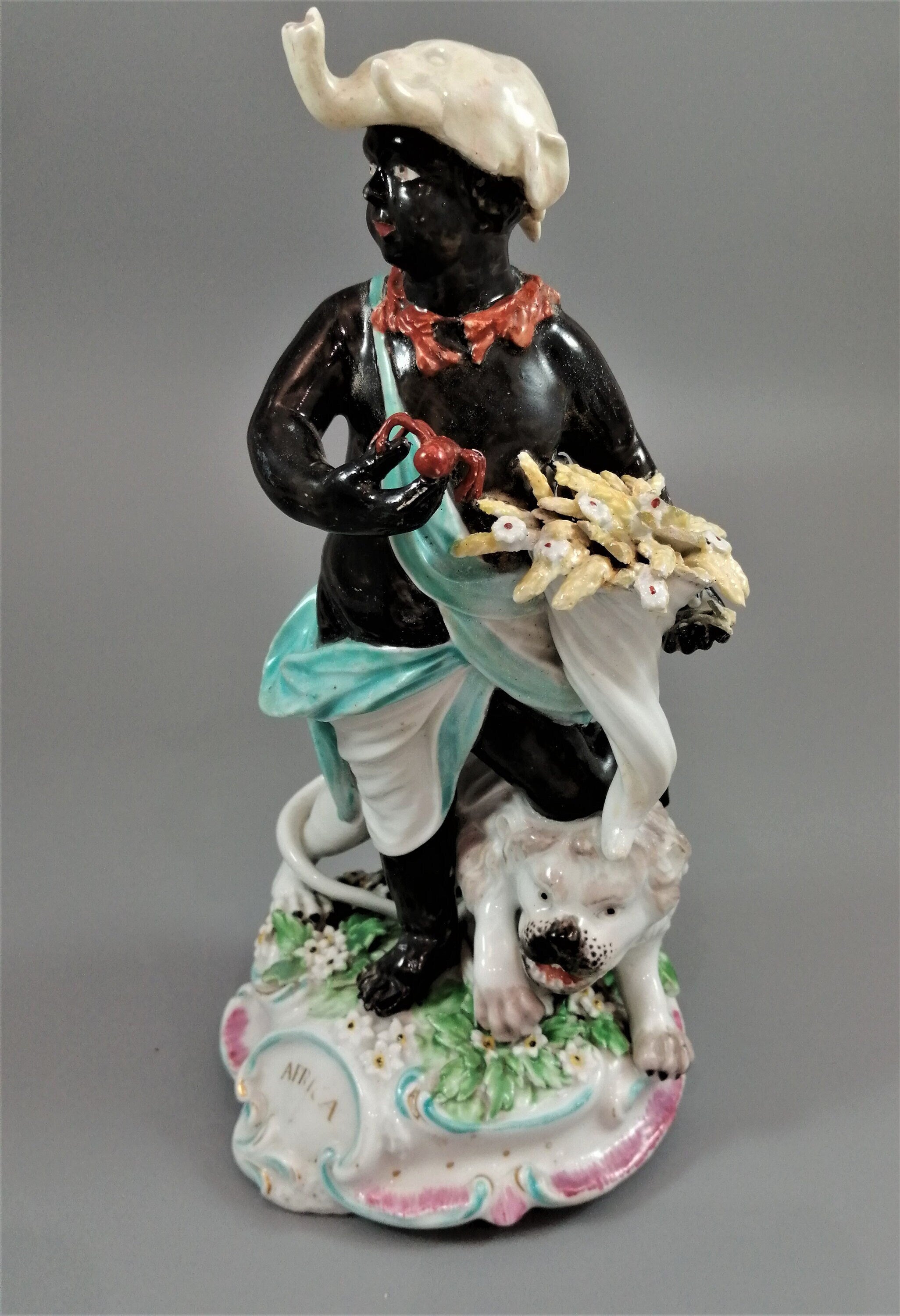 Derby Porcelain "Africa" Figurine: 18th Century English Soft-Paste
