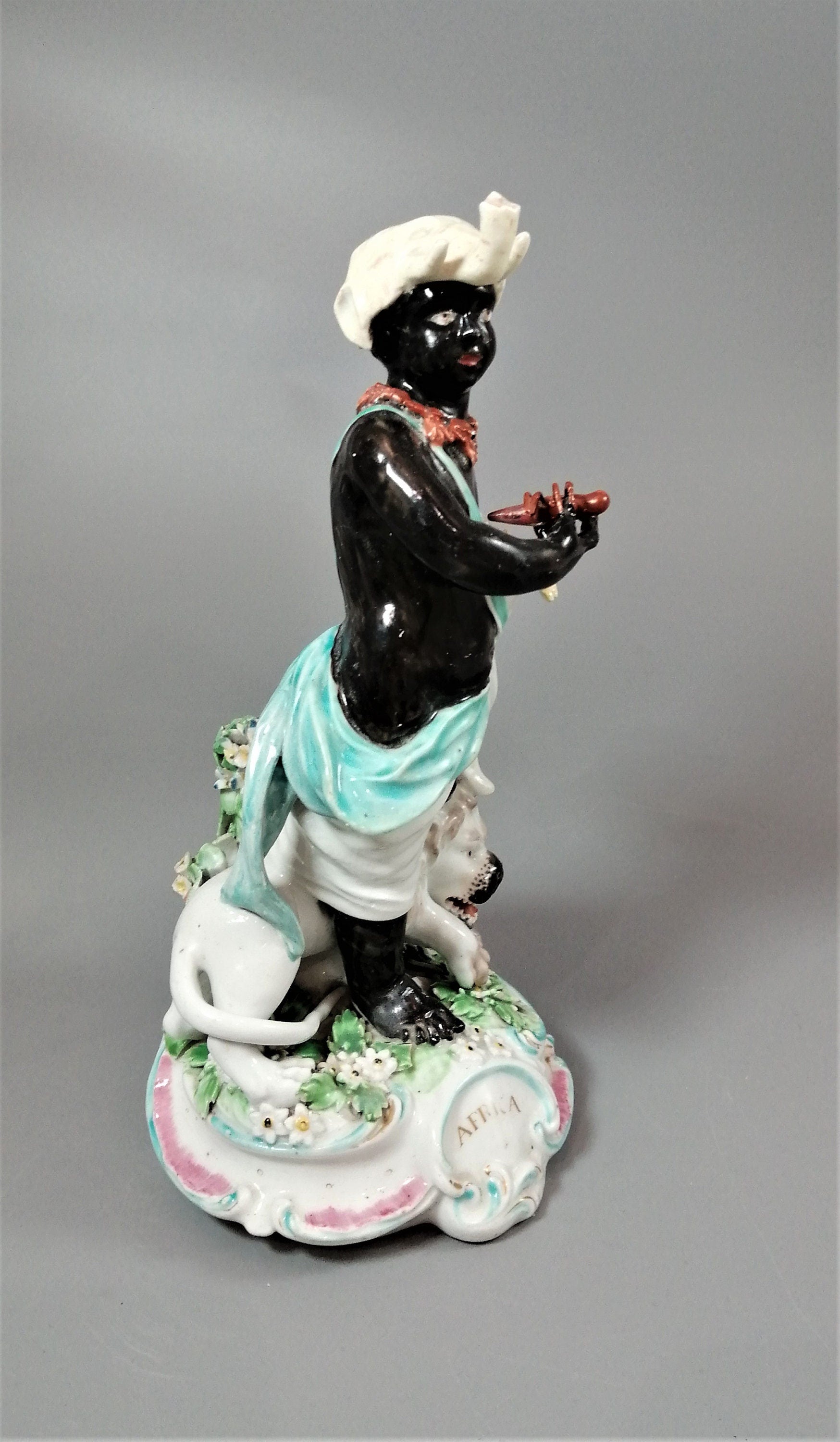 Derby Porcelain "Africa" Figurine: 18th Century English Soft-Paste