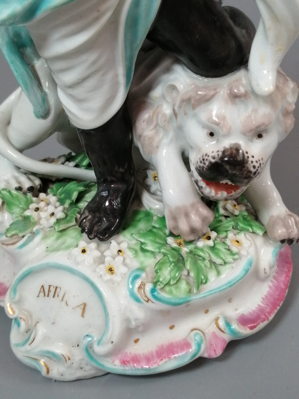 Derby Porcelain "Africa" Figurine: 18th Century English Soft-Paste