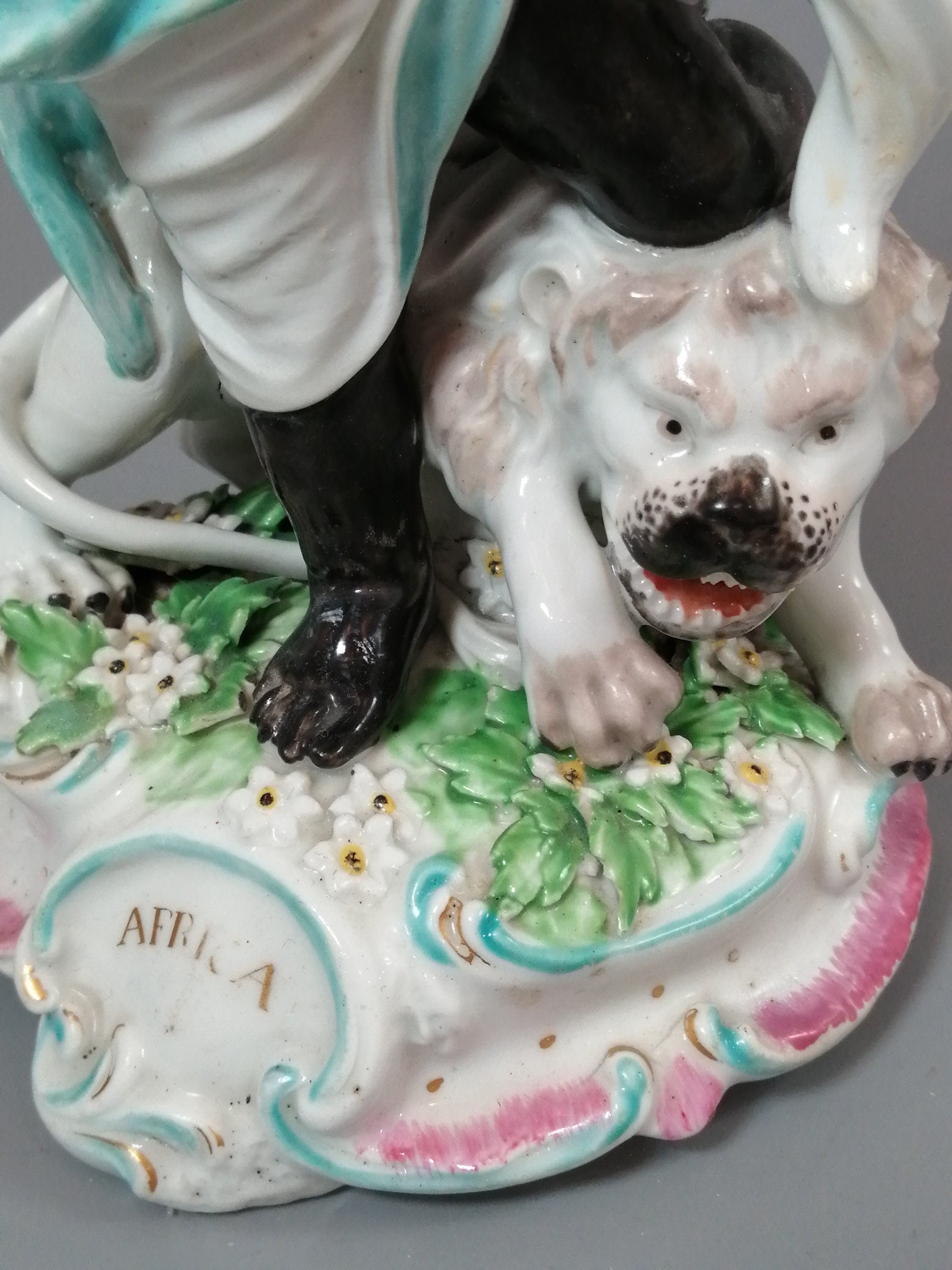 Derby Porcelain "Africa" Figurine: 18th Century English Soft-Paste