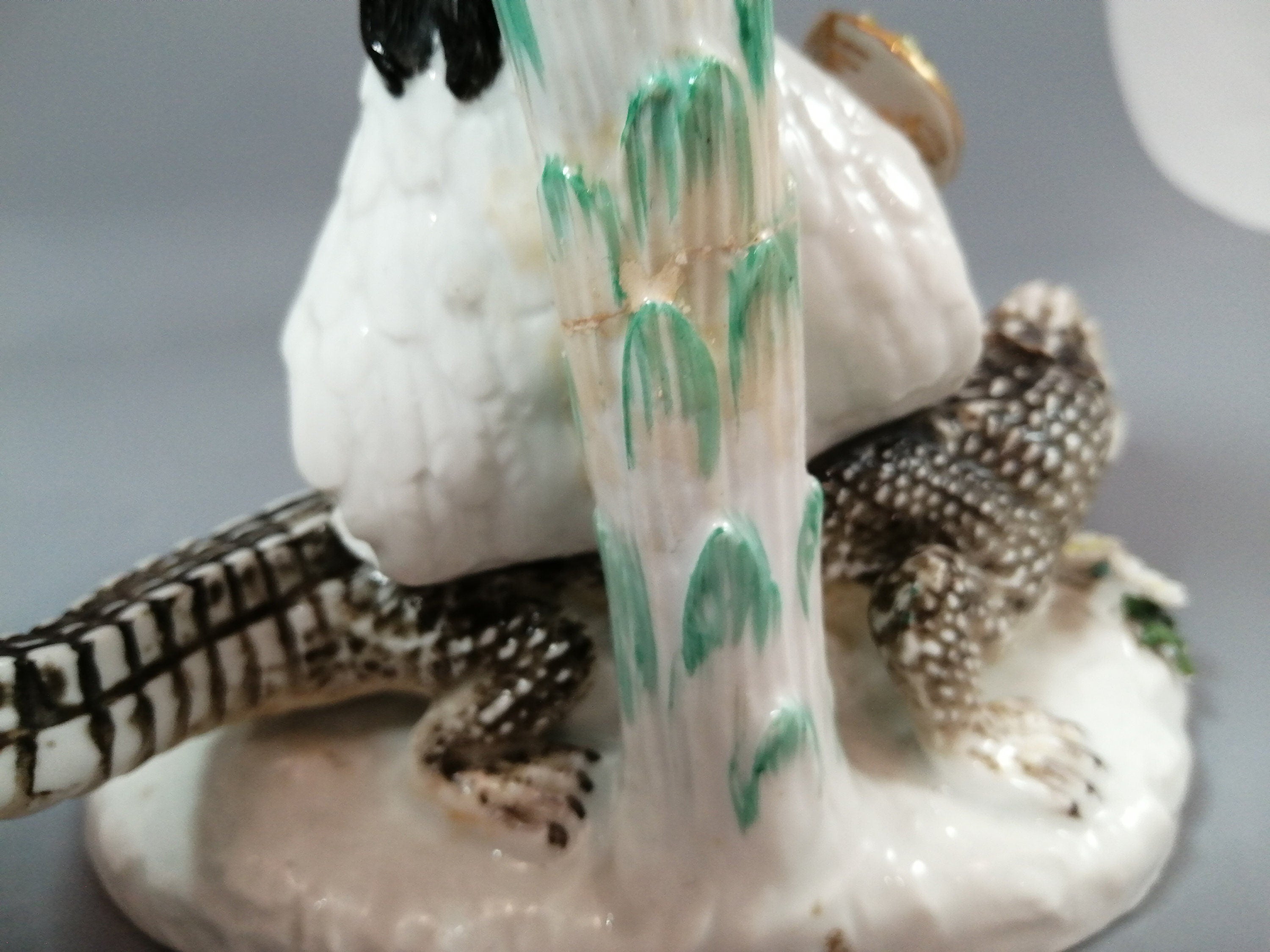 Antique Chelsea Porcelain Figurine: Woman on Alligator, c. 1745