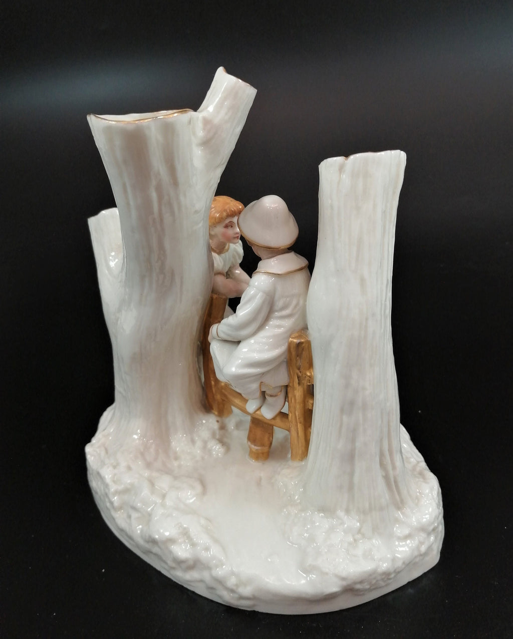 Rare Royal Worcester Porcelain Figurine: Country Courtship, James Hadley 1884