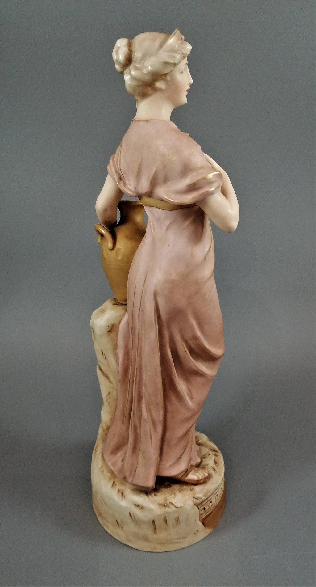 Antique Royal Dux Porcelain Figurine: Lady with Jug