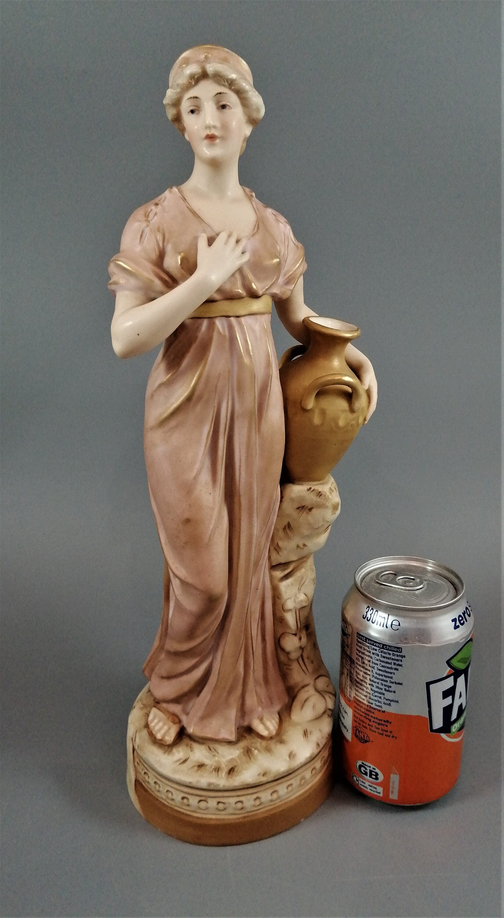 Antique Royal Dux Porcelain Figurine: Lady with Jug