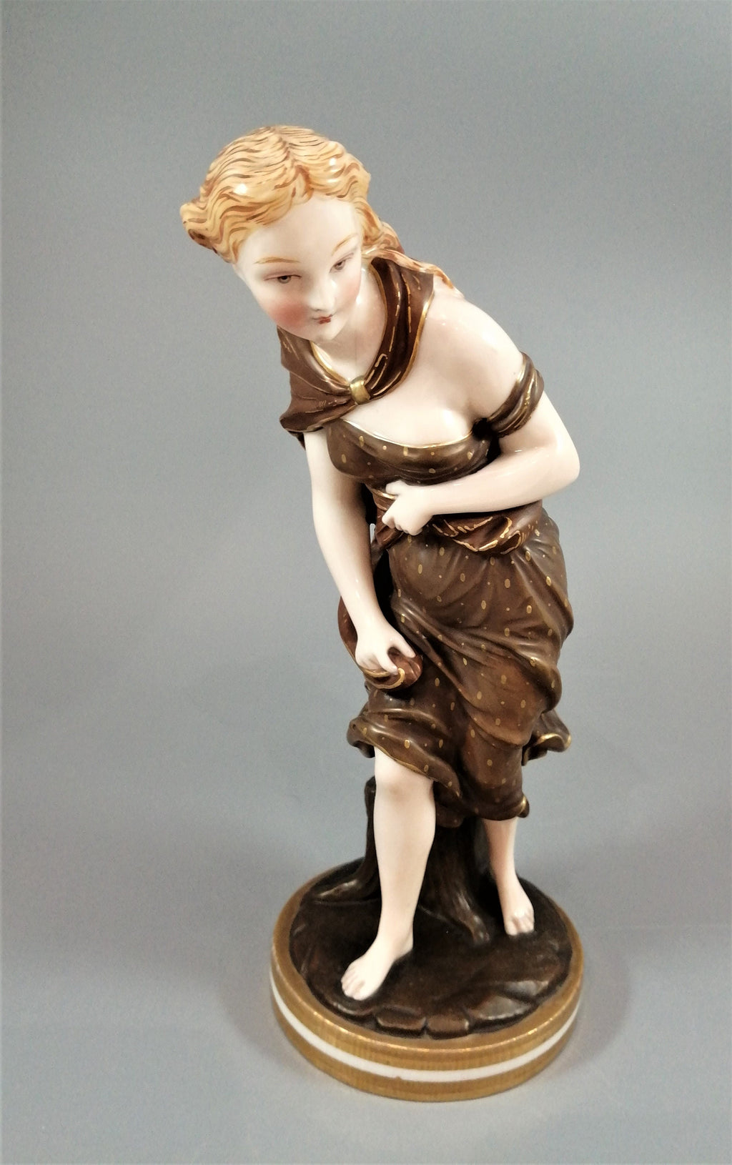 Royal Worcester 'Before the Wind' and 'Against the Wind' Figurines by James Hadley c.1876