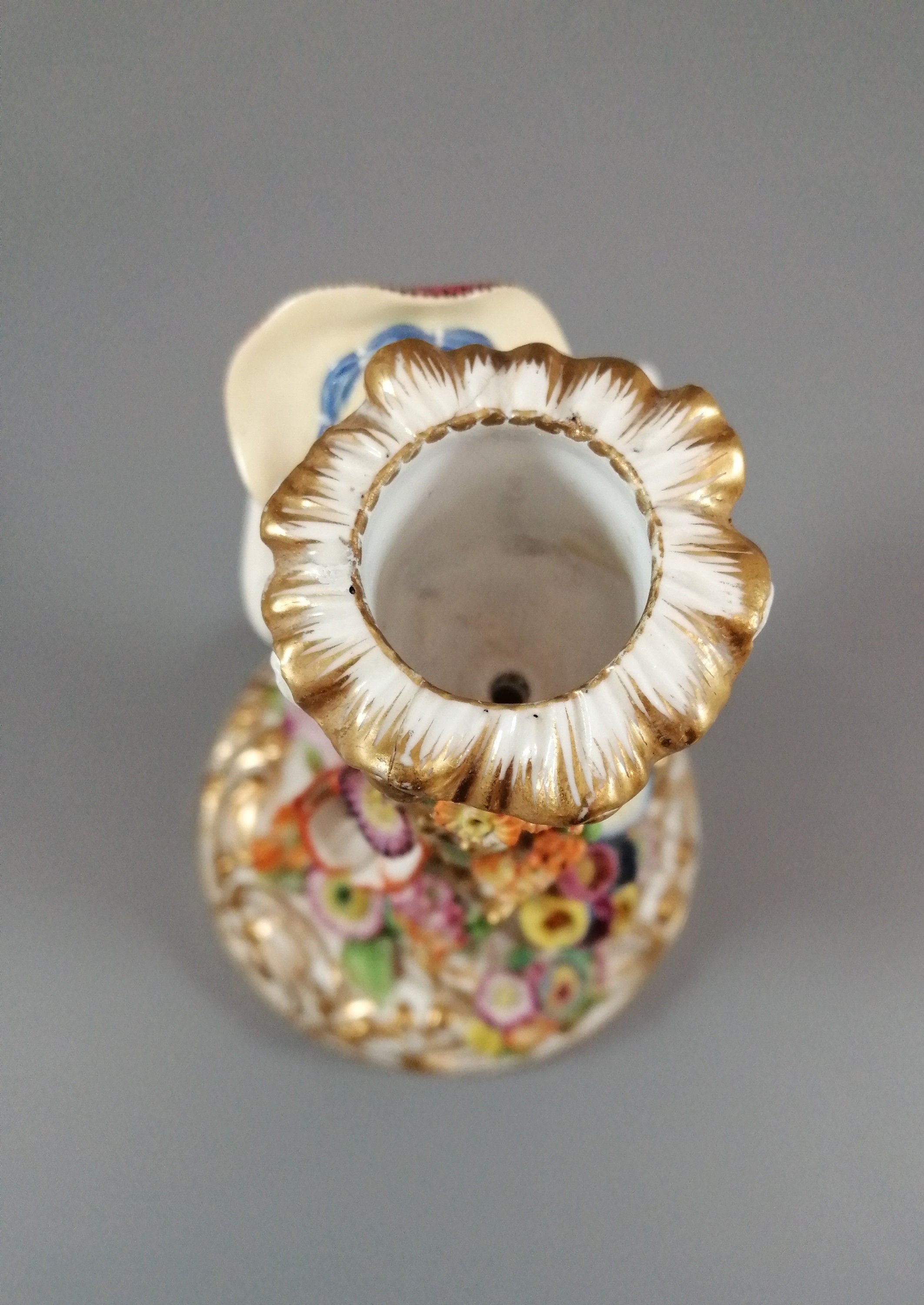 Minton Porcelain Figural Candlesticks: Enamel Flower Seller, c.1835
