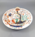 Old Derby Kakiemon style butter dish with 'Two Quails' pattern, c.1820.  Very rare