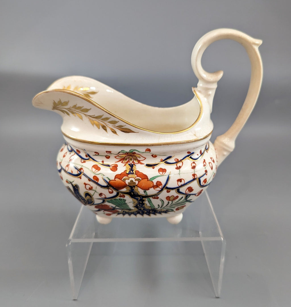 Antique Derby Kakiemon style gravy (cream) jug with Two Quails pattern, ca. 1820