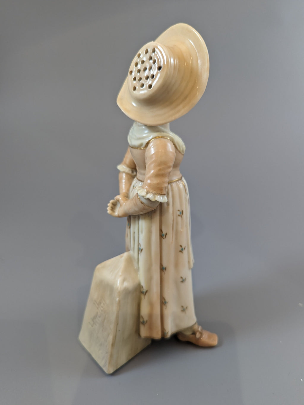 Rare Royal Worcester Kate Greenaway Porcelain Sugar Caster Figurine by James Hadley