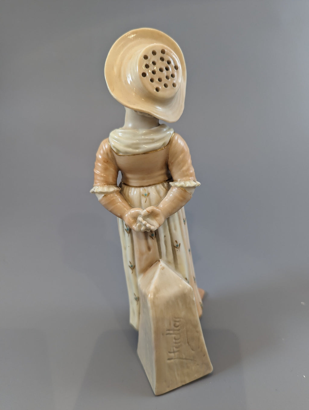 Rare Royal Worcester Kate Greenaway Porcelain Sugar Caster Figurine by James Hadley
