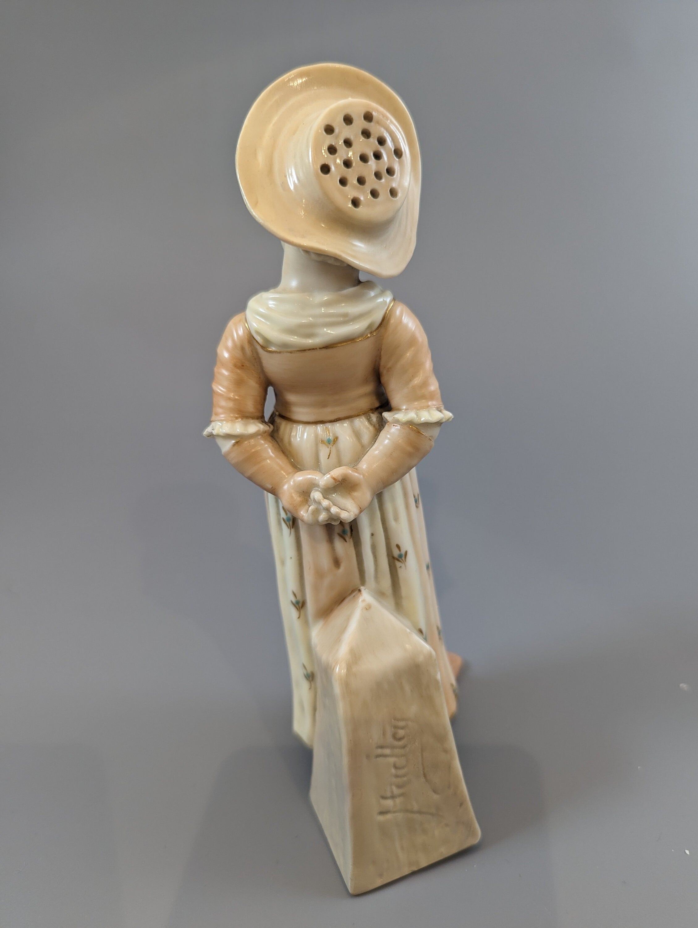 Rare Royal Worcester Kate Greenaway Porcelain Sugar Caster Figurine by James Hadley