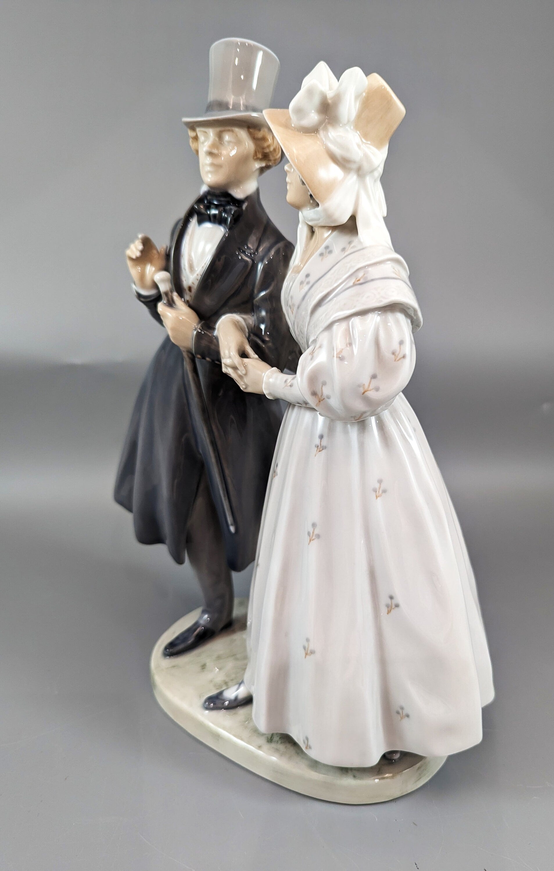 Royal Copenhagen Porcelain Figurine: Victorian Couple, Christian Thomsen Design