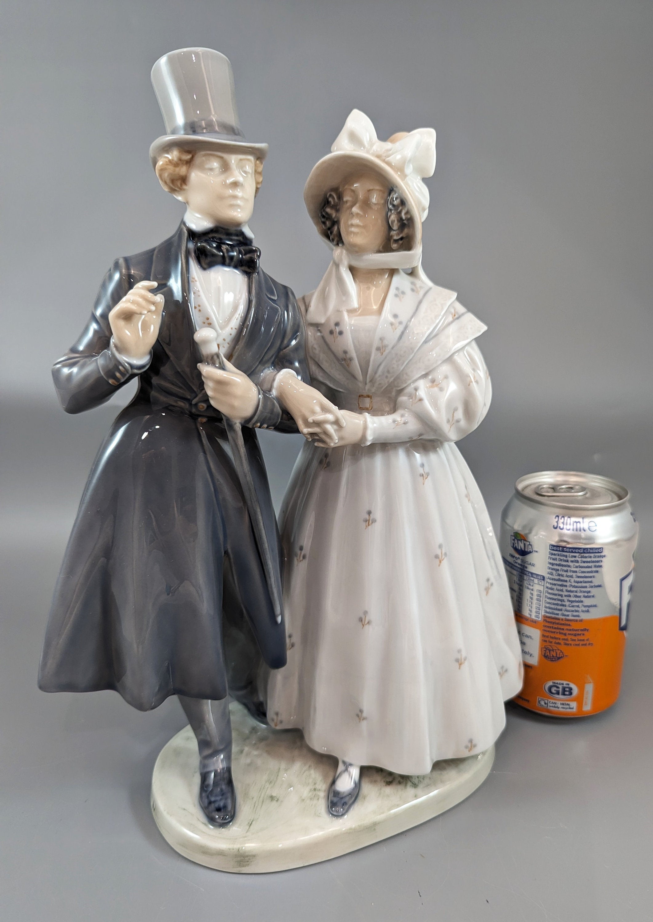 Royal Copenhagen Porcelain Figurine: Victorian Couple, Christian Thomsen Design