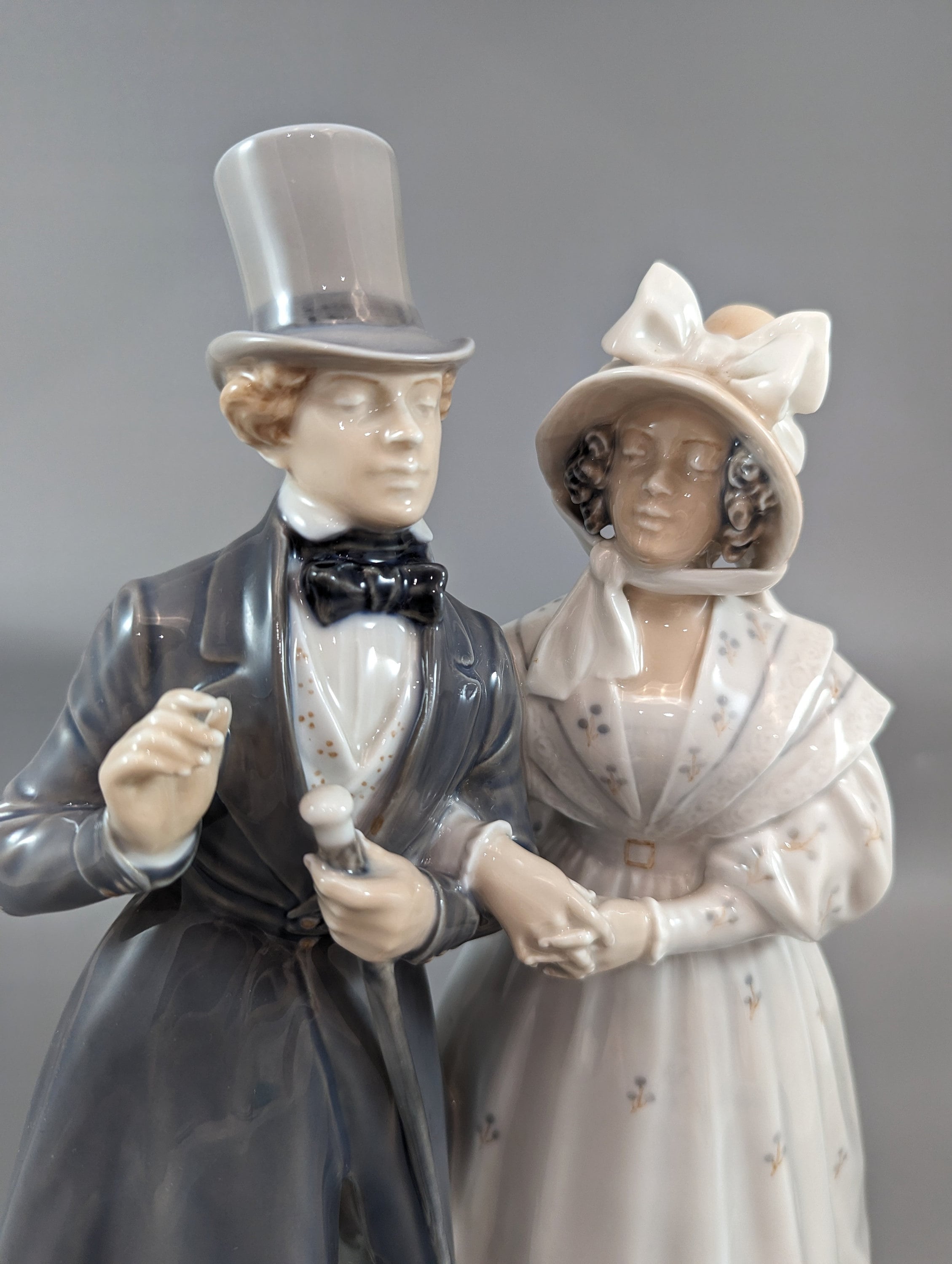 Royal Copenhagen Porcelain Figurine: Victorian Couple, Christian Thomsen Design