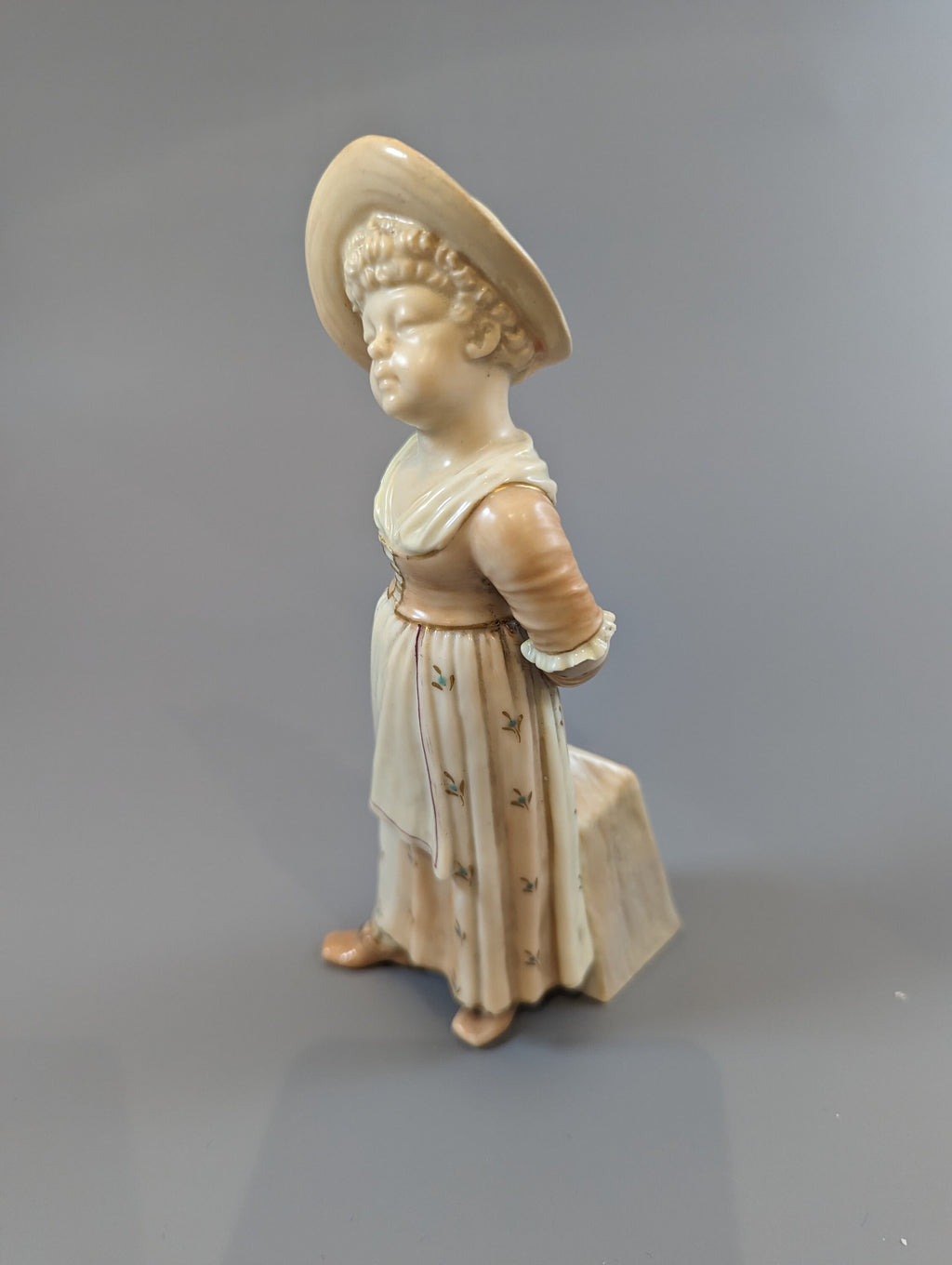 Rare Royal Worcester Kate Greenaway Porcelain Sugar Caster Figurine by James Hadley
