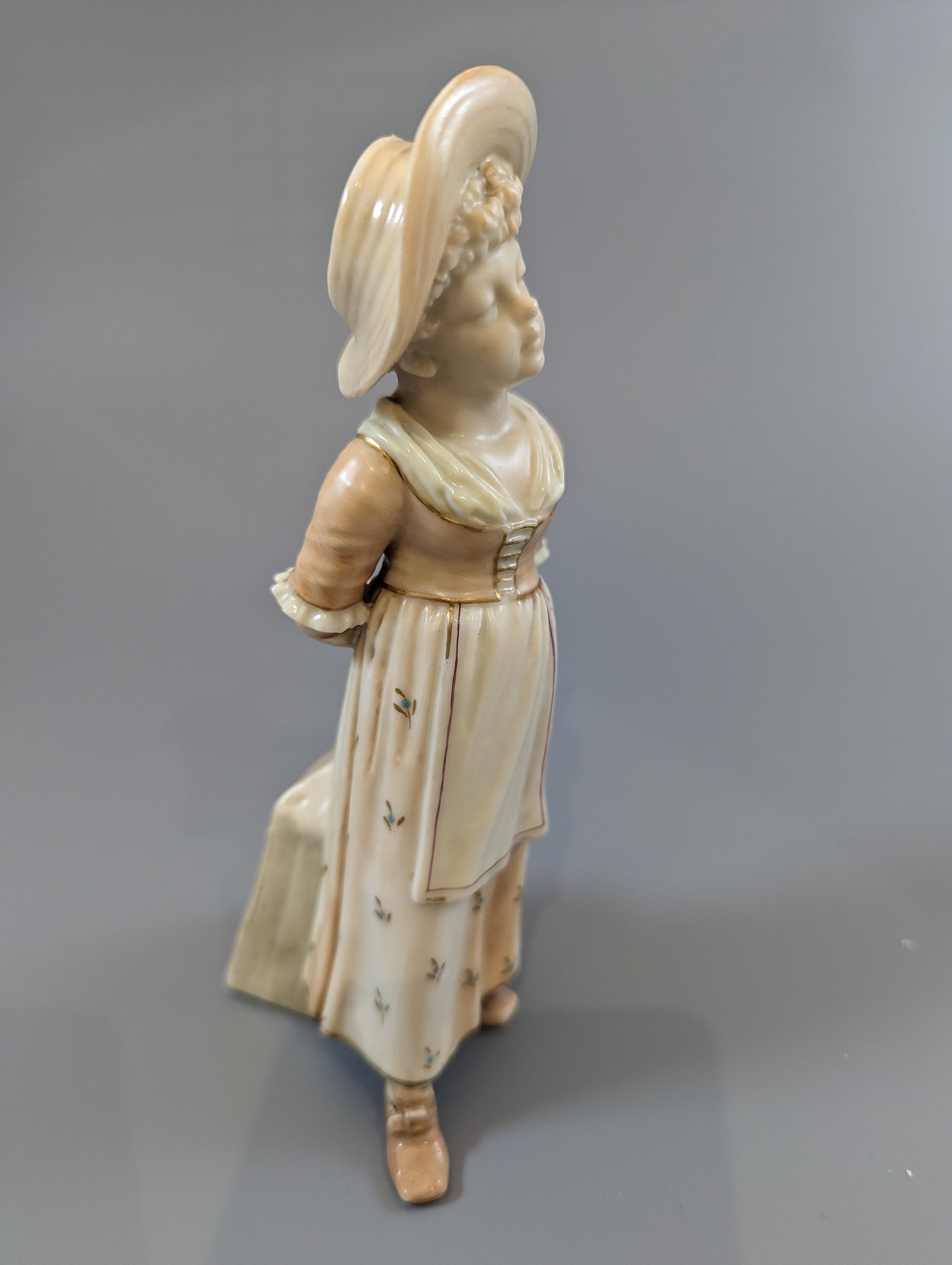 Rare Royal Worcester Kate Greenaway Porcelain Sugar Caster Figurine by James Hadley