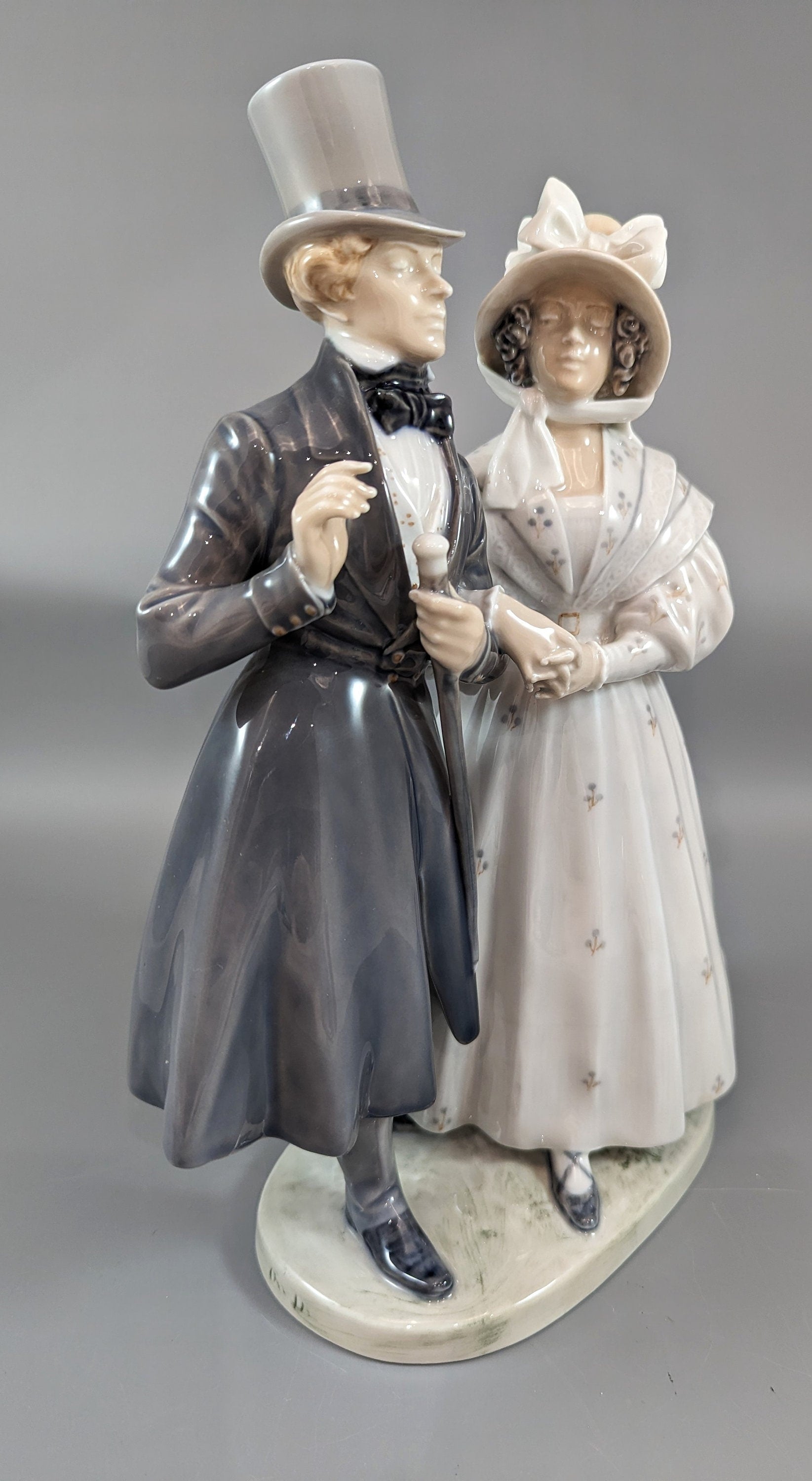 Royal Copenhagen Porcelain Figurine: Victorian Couple, Christian Thomsen Design