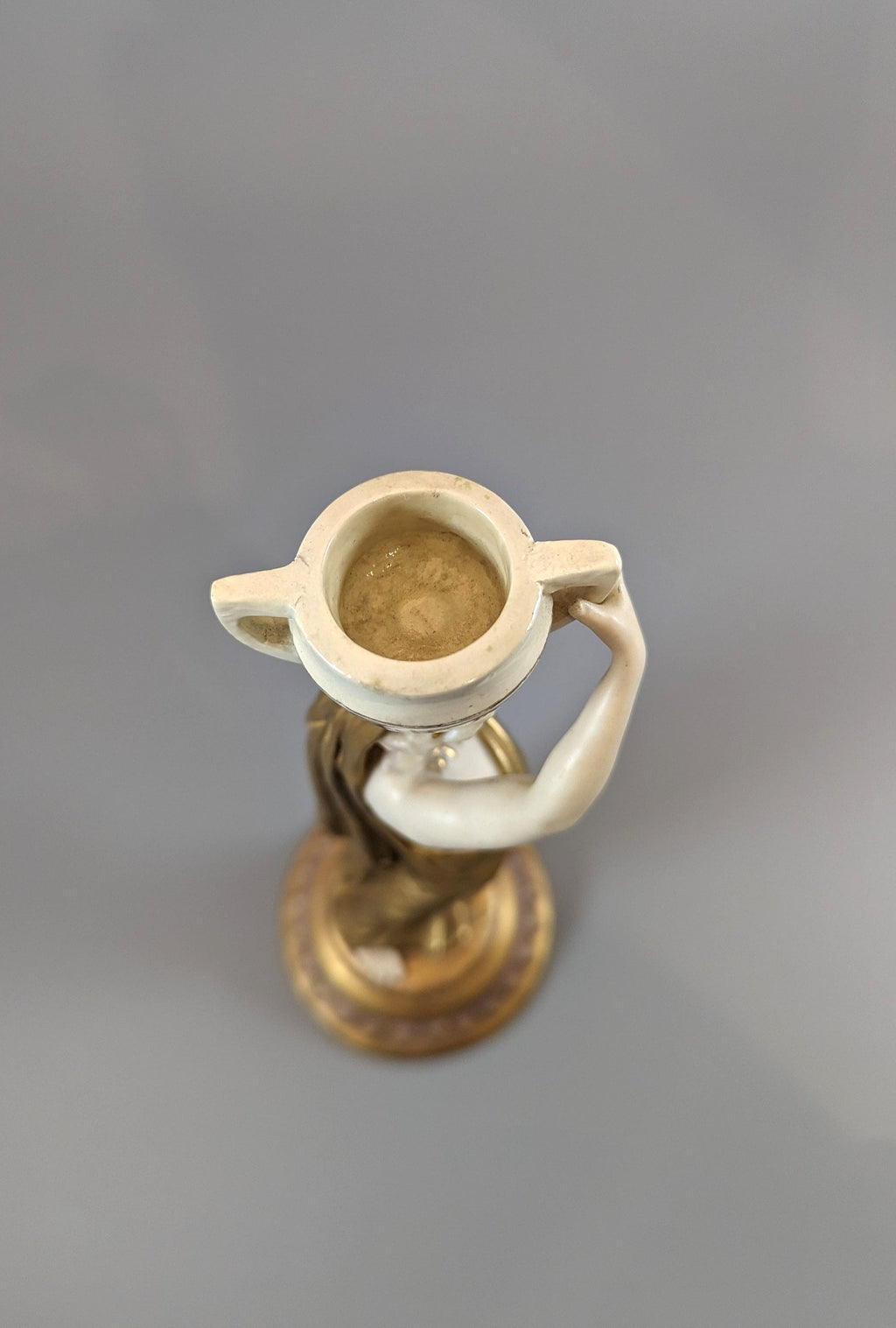 Royal Worcester "Greek Water Bearer" Figurine: Cricklite Fairy Lamp Base, c. 1891