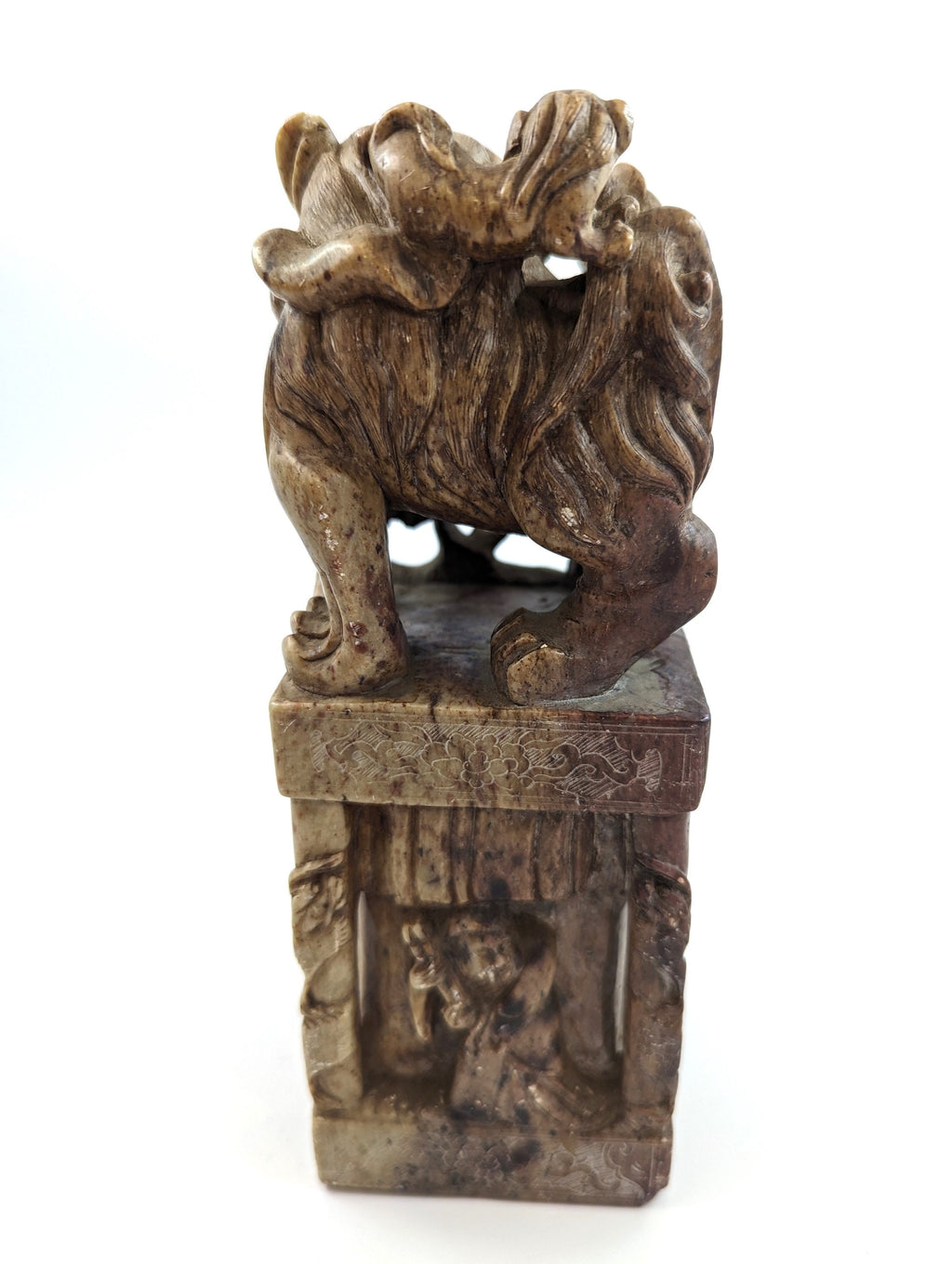 Antique pair of Chinese carved stone seals "Foo Dog" 19th century