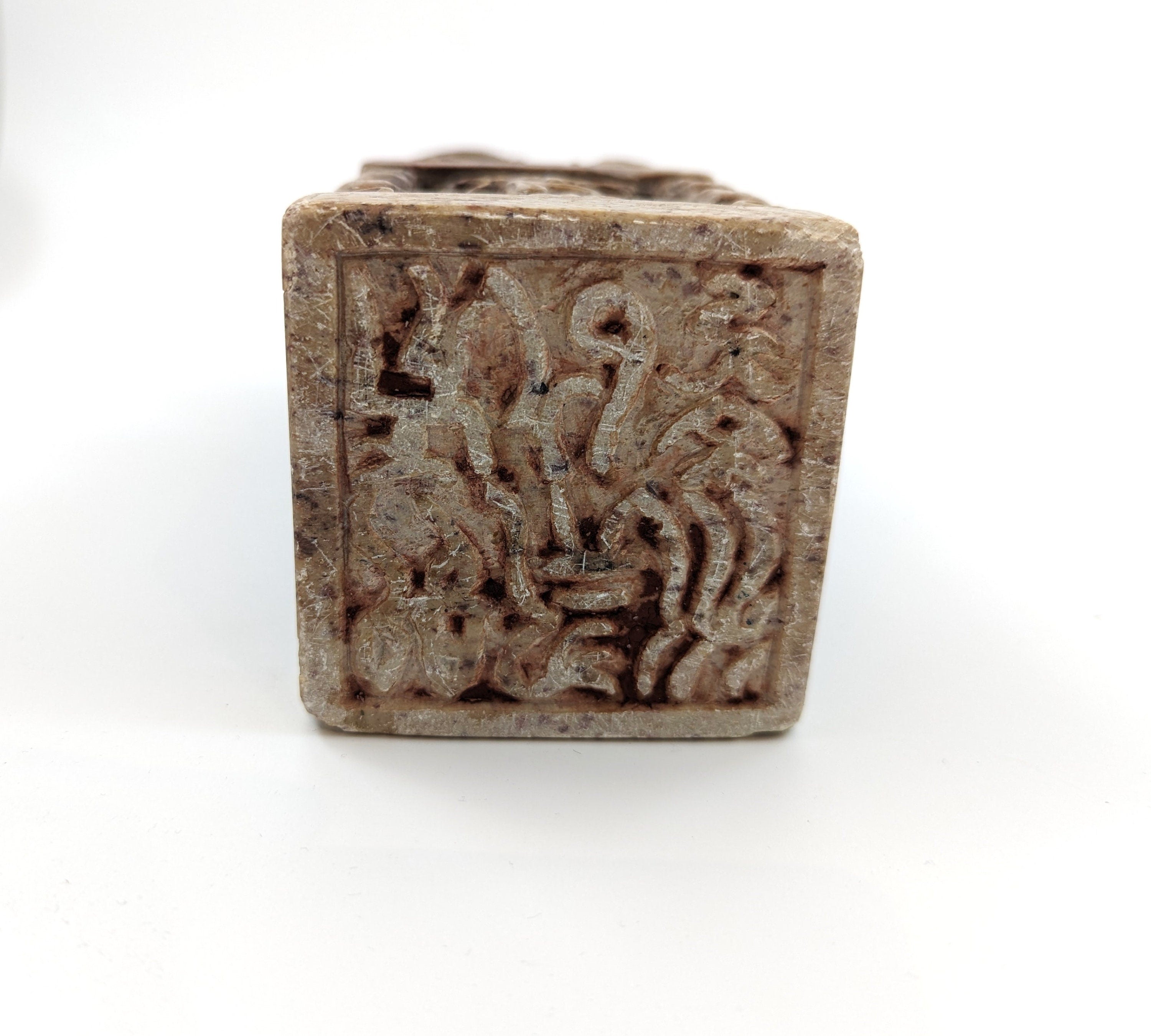 Antique pair of Chinese carved stone seals "Foo Dog" 19th century