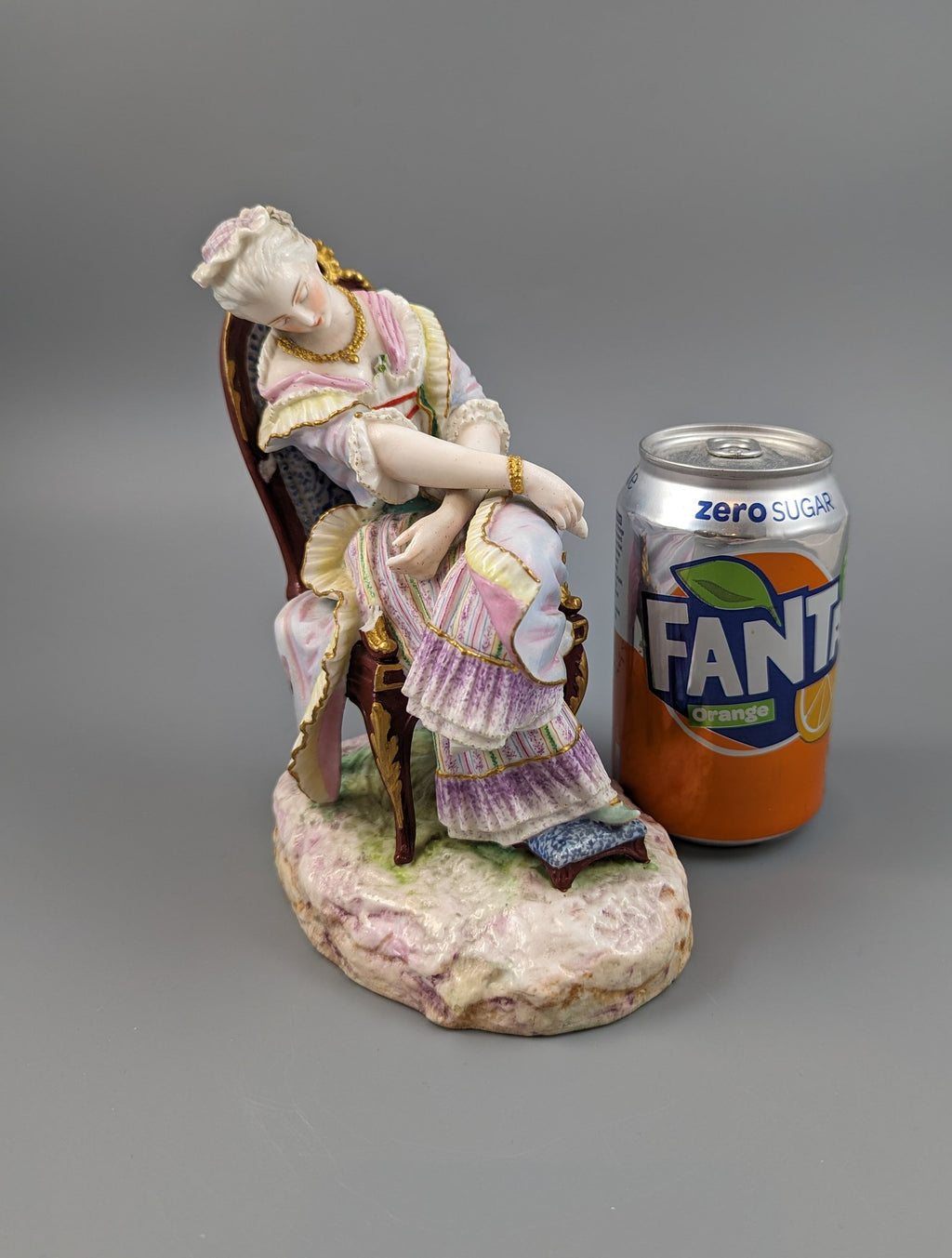 A 19th century Vion et Baury Paris biscuit porcelain figurine of a lady sleeping