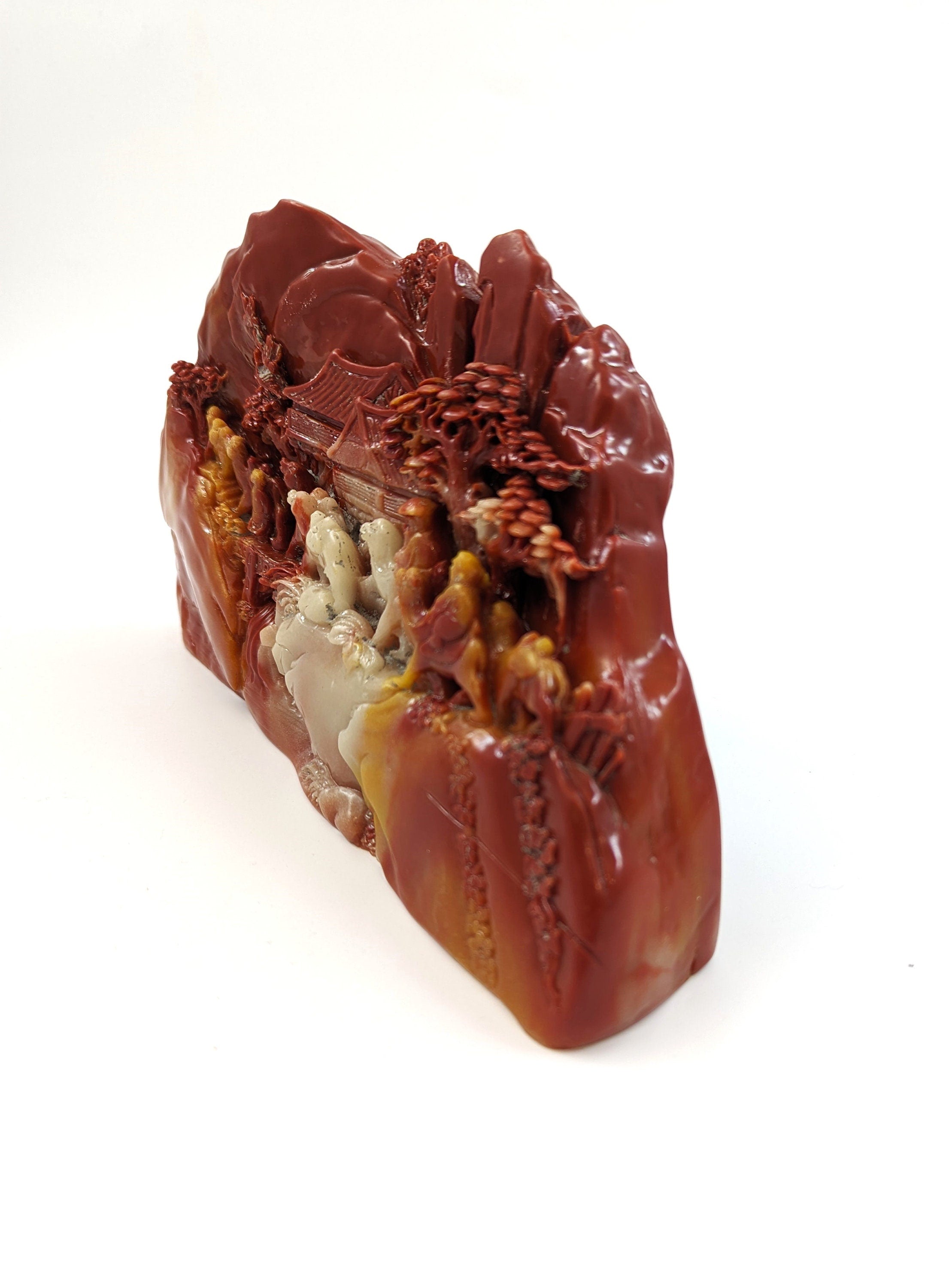 Chinese carving made from rare chicken-blood stone