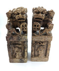 Antique pair of Chinese carved stone seals "Foo Dog" 19th century