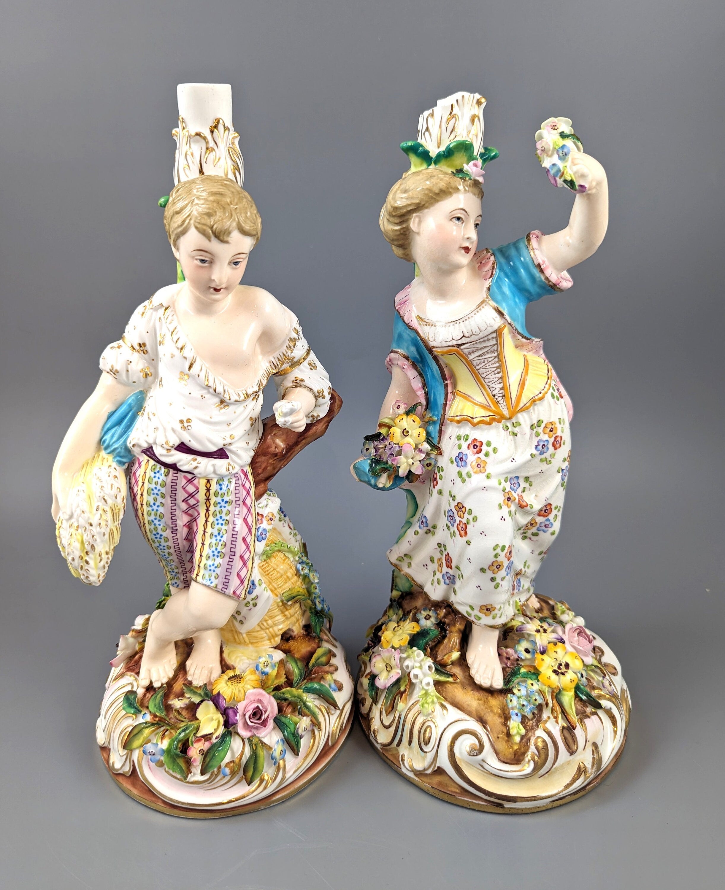 John Bevington figural candlesticks, c. 1880